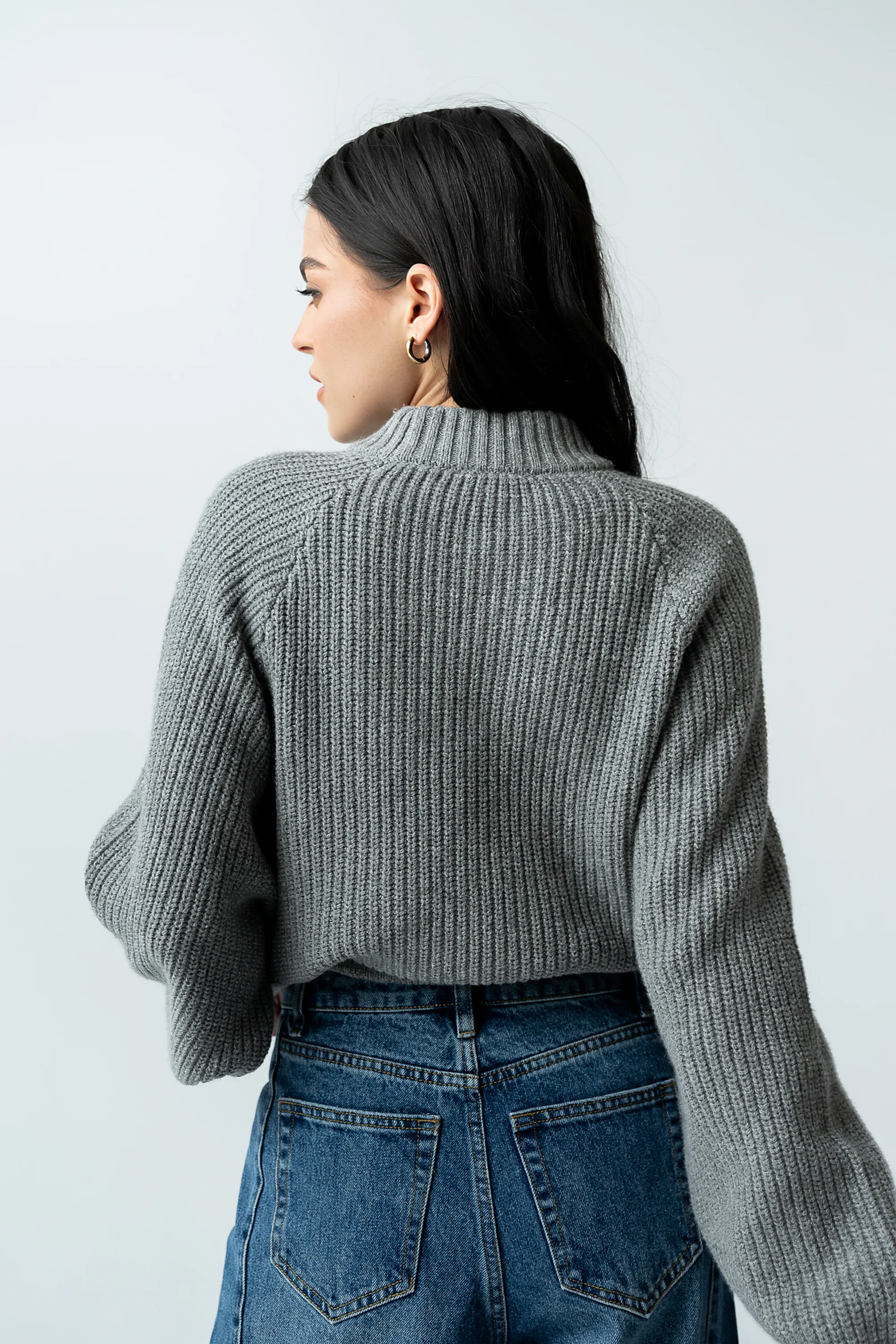 Shayla Knit Sweater in Grey - FINAL SALE - Image 5