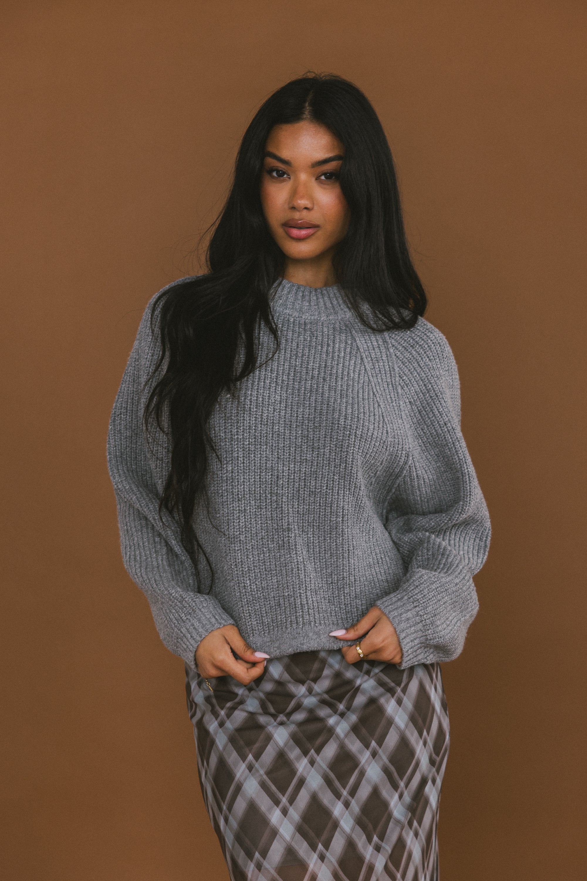 Shayla Knit Sweater in Grey - FINAL SALE - Image 6
