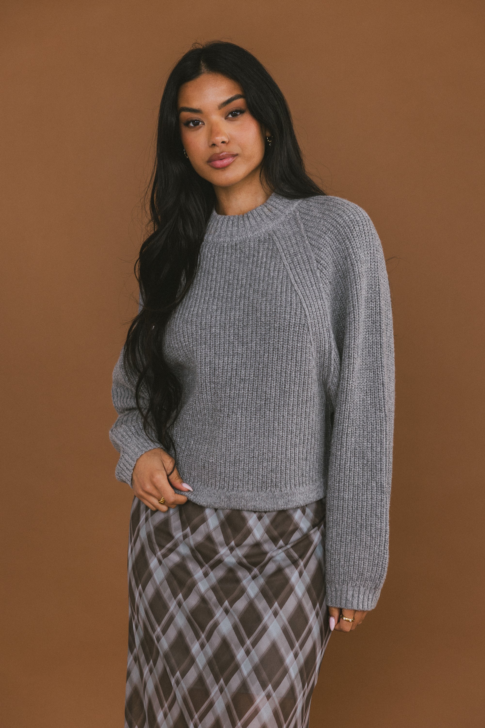 Shayla Knit Sweater in Grey - FINAL SALE - Image 8