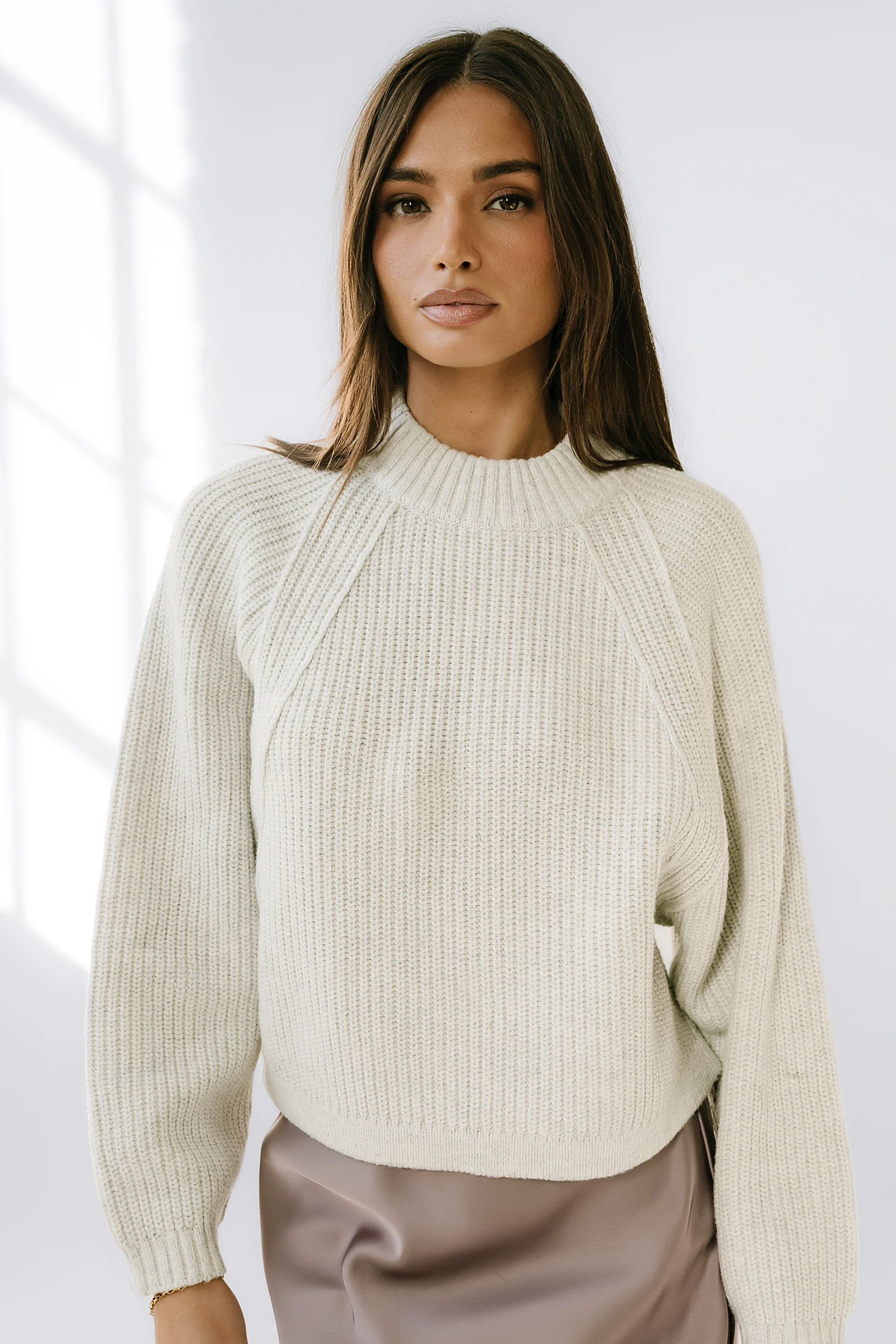Shayla Knit Sweater in Ivory - FINAL SALE - Image 2