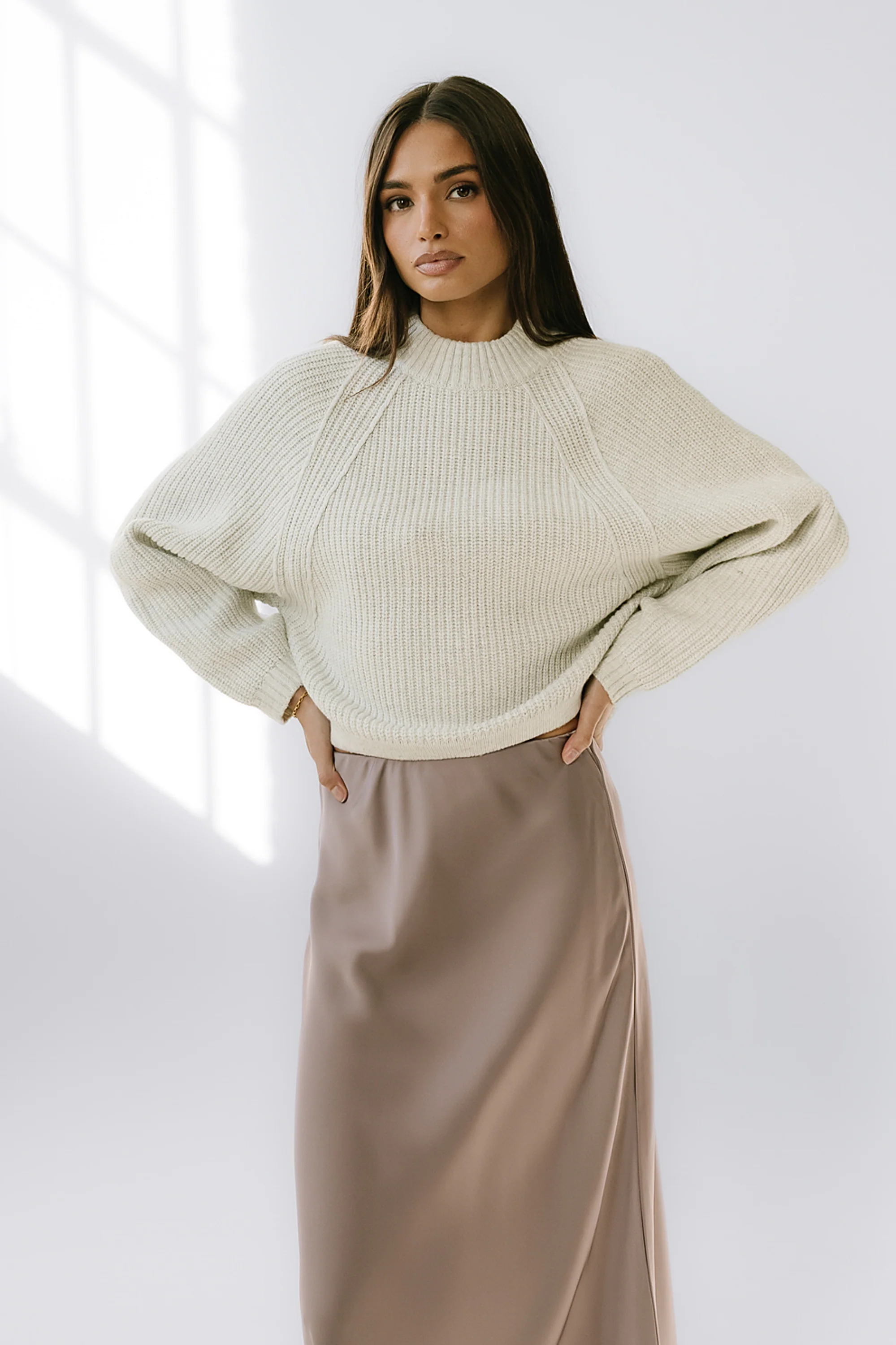 Shayla Knit Sweater in Ivory - FINAL SALE - Image 3