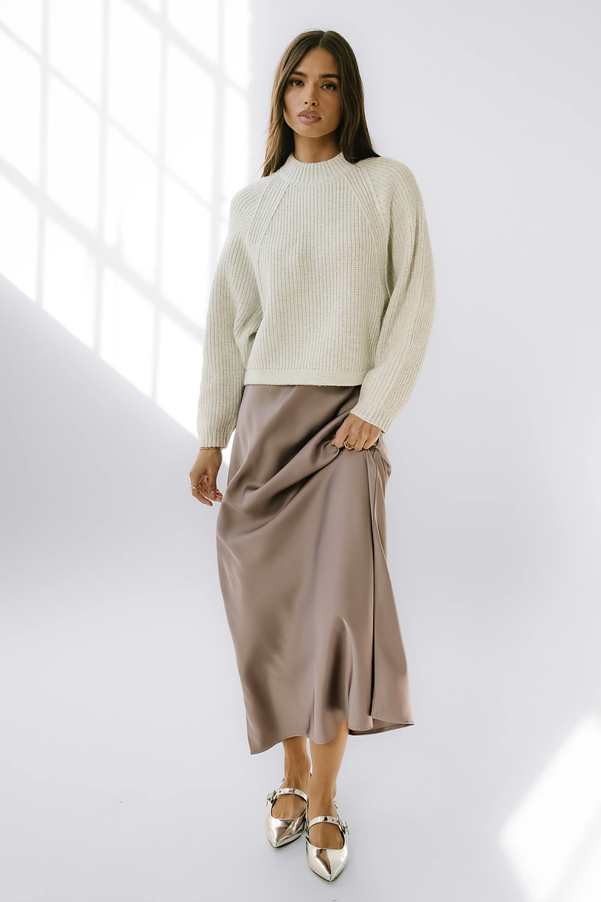Shayla Knit Sweater in Ivory - FINAL SALE - Image 6