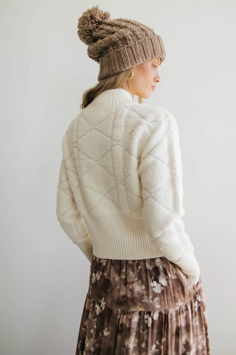 Sheena Quilted Jacket in Ivory - FINAL SALE - Image 5