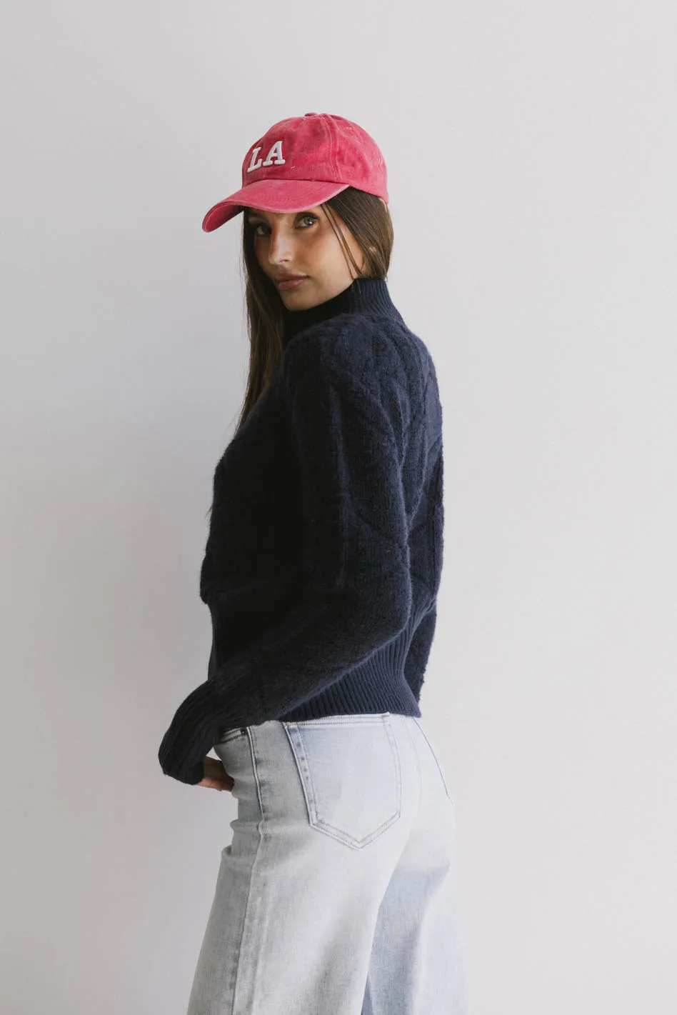 Sheena Quilted Jacket in Navy - FINAL SALE - Image 3