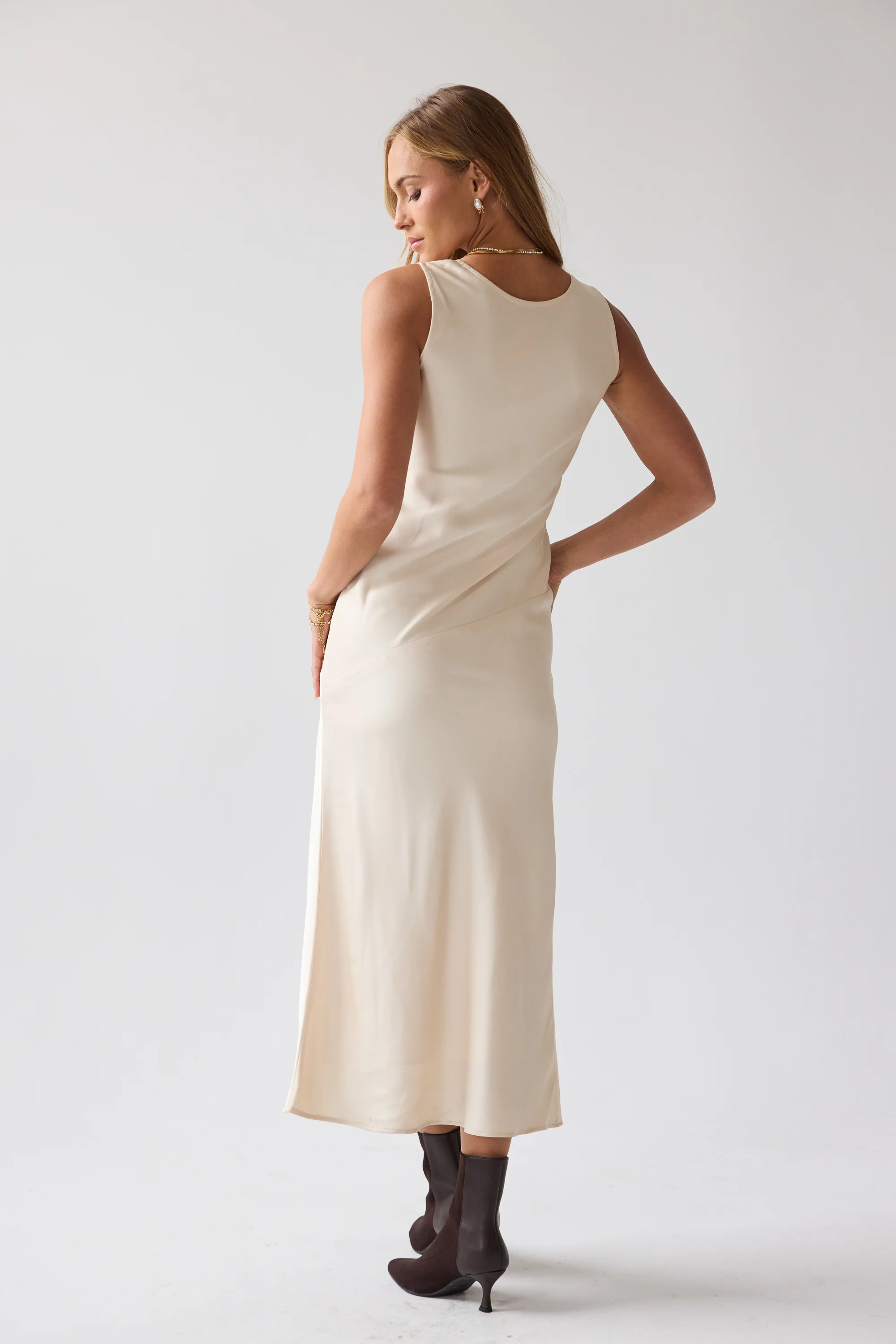 Shelby Satin Maxi Dress - FINAL SALE - Image 4