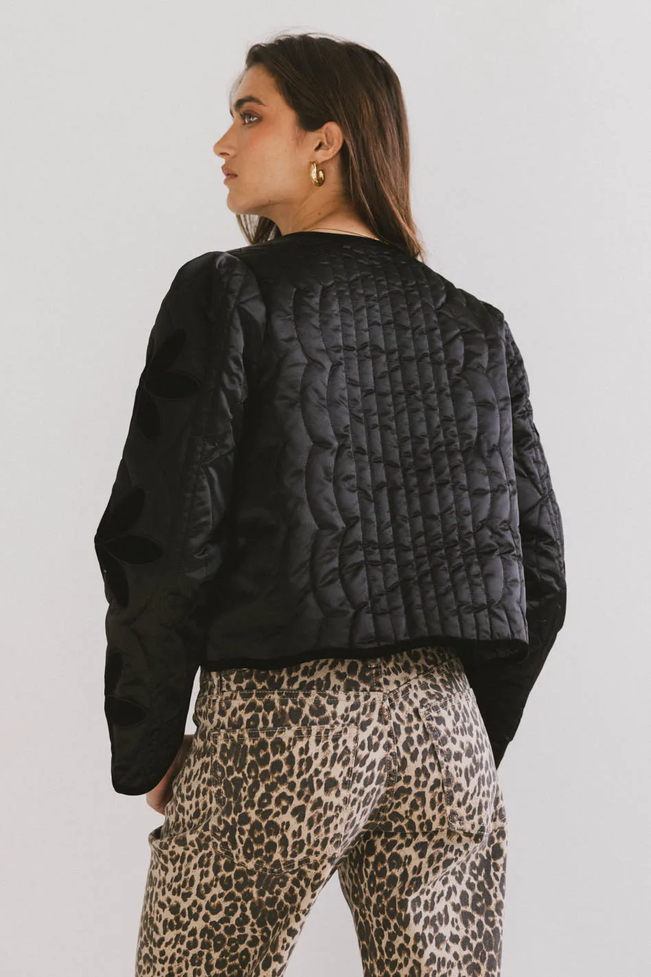 Shelly Quilted Jacket in Black - FINAL SALE - Image 2