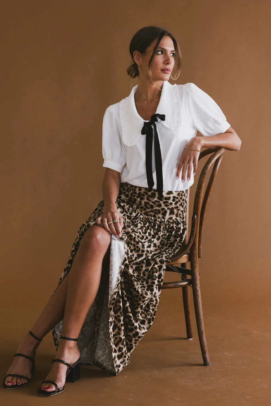 Sidra Paneled Leopard Skirt - FINAL SALE - Image 2