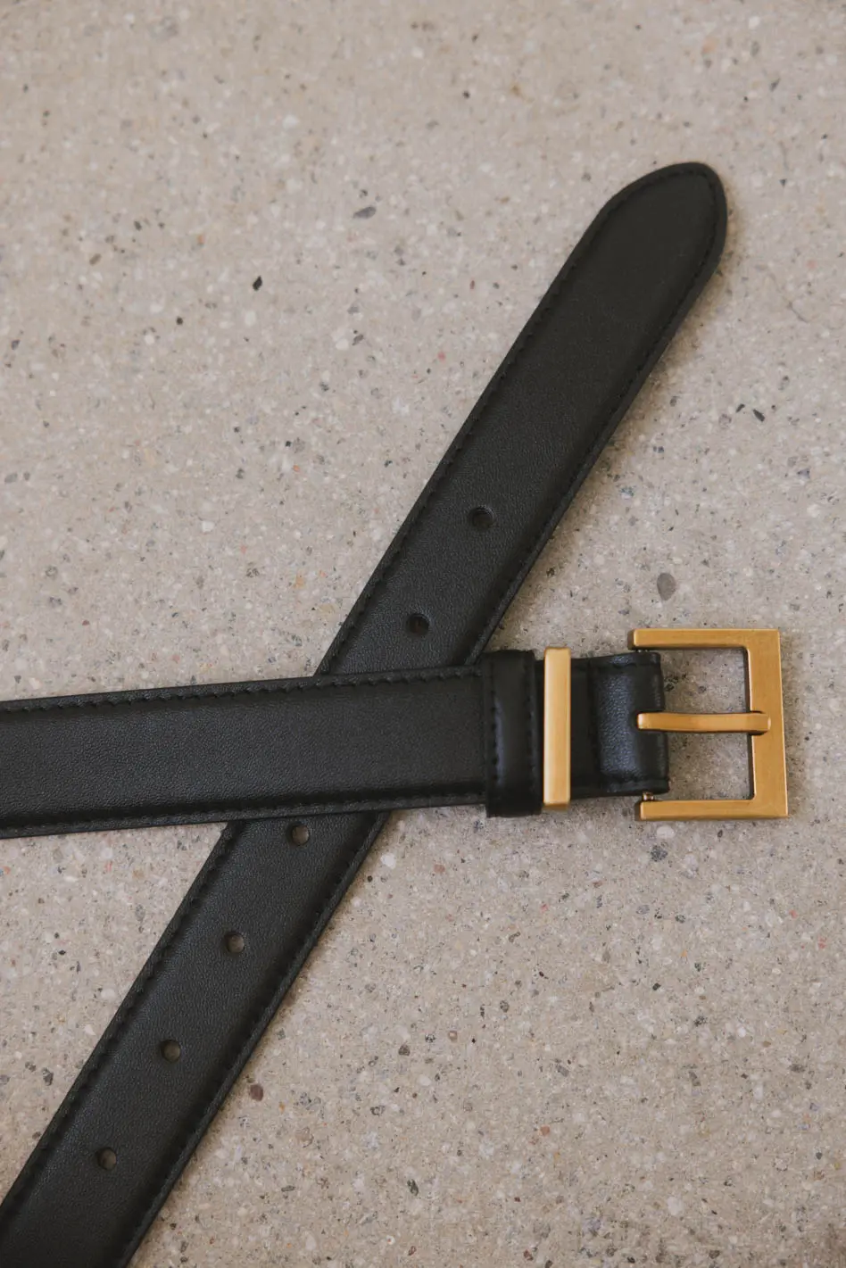 Siena Leather Belt in Gold - Image 2