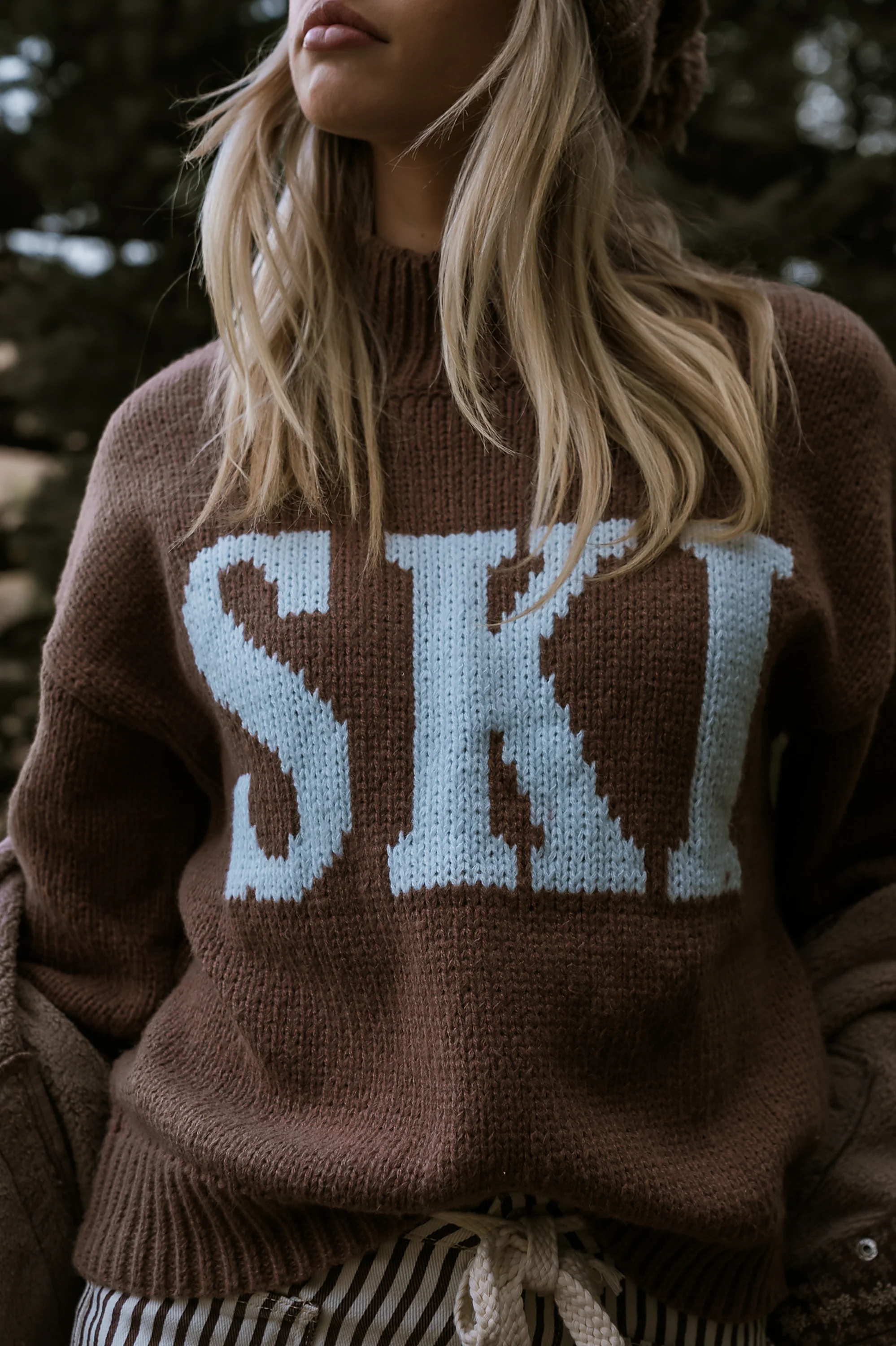 Ski Knit Sweater in Brown - FINAL SALE - Image 5