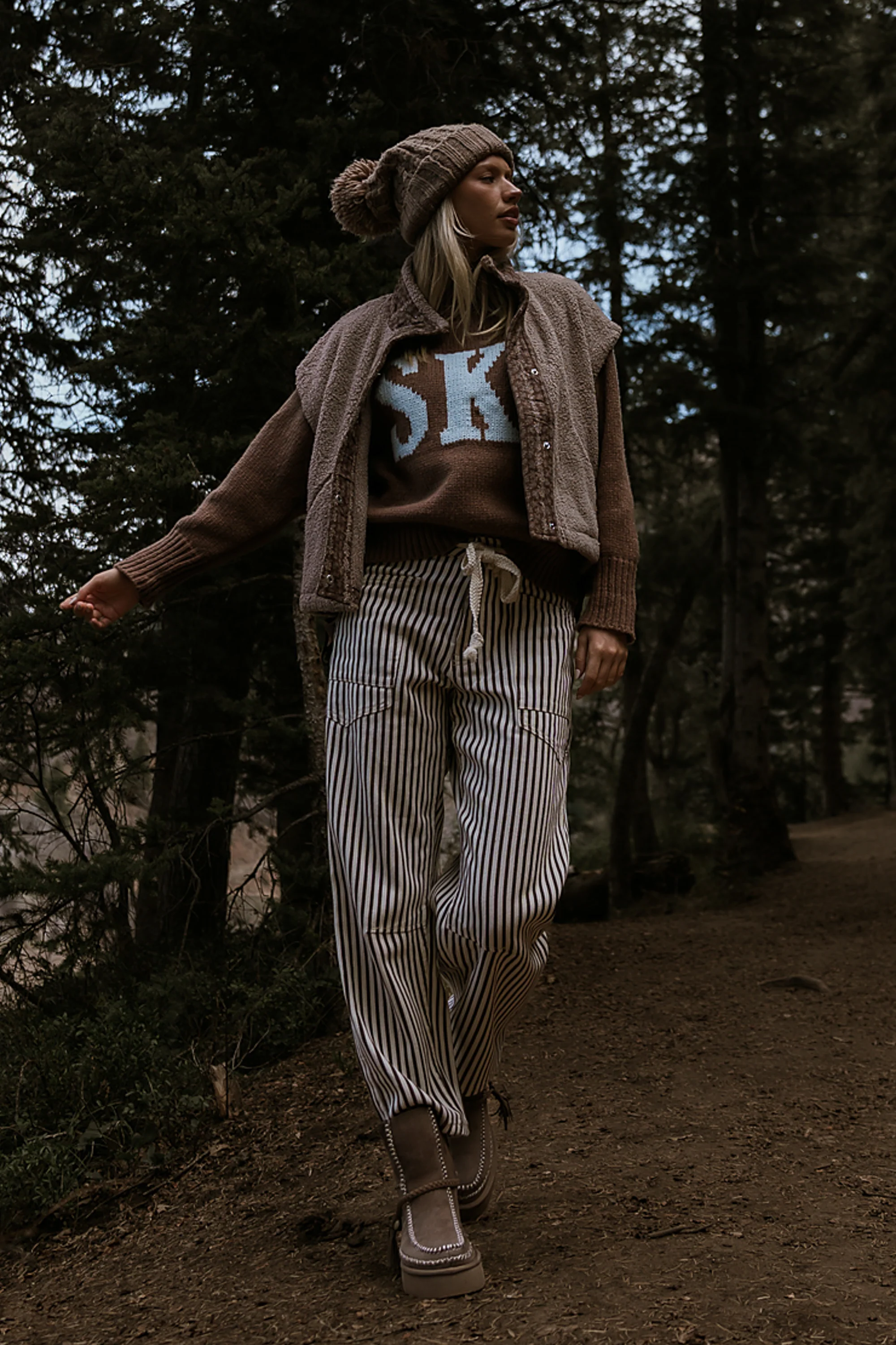 Ski Knit Sweater in Brown - FINAL SALE - Image 6