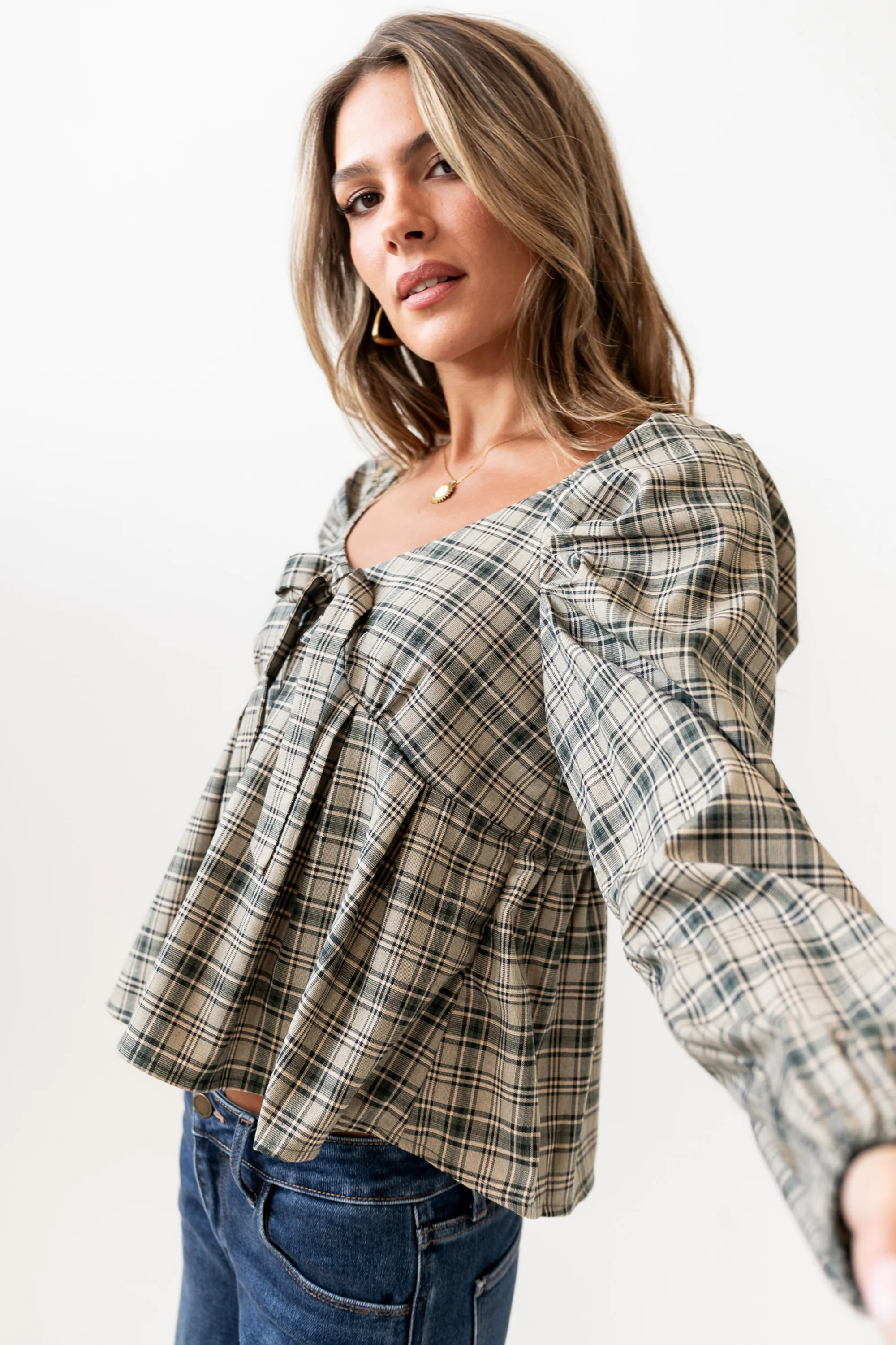 Smith Plaid Blouse - FINAL SALE - Image 7