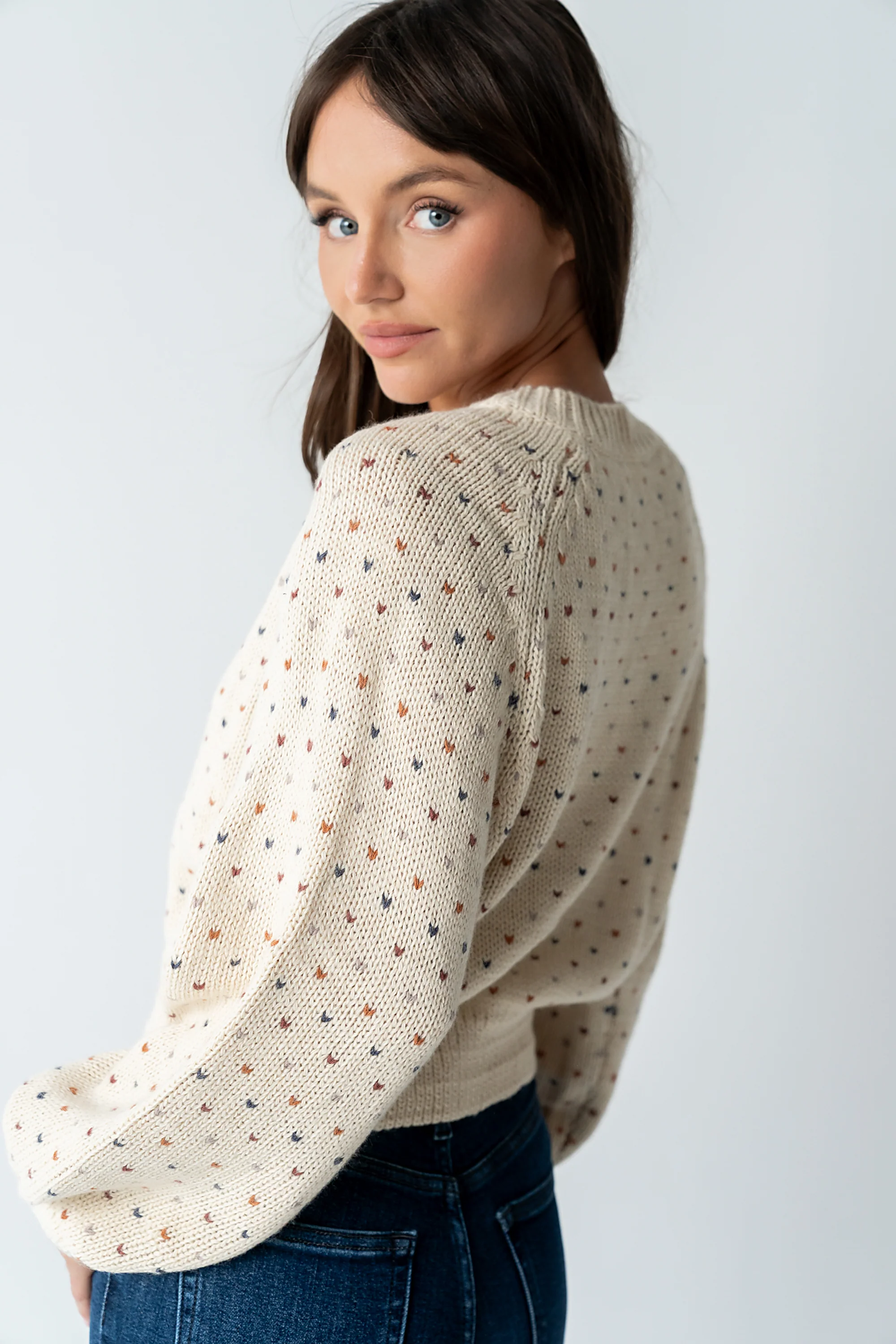 Sophie Knit Cardigan in Beige - FINAL SALE - Image 2