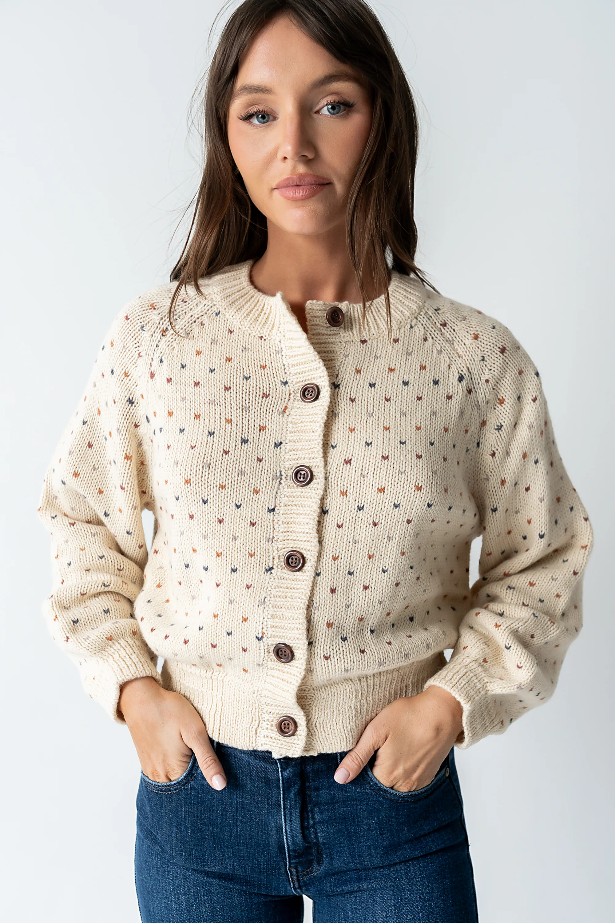 Sophie Knit Cardigan in Beige - FINAL SALE - Image 6