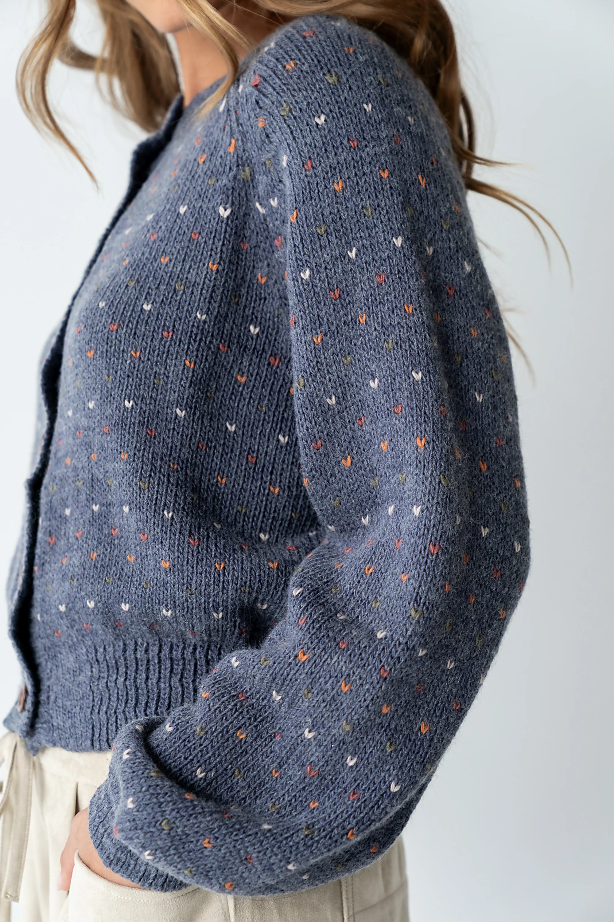 Sophie Knit Cardigan in Navy - FINAL SALE - Image 2