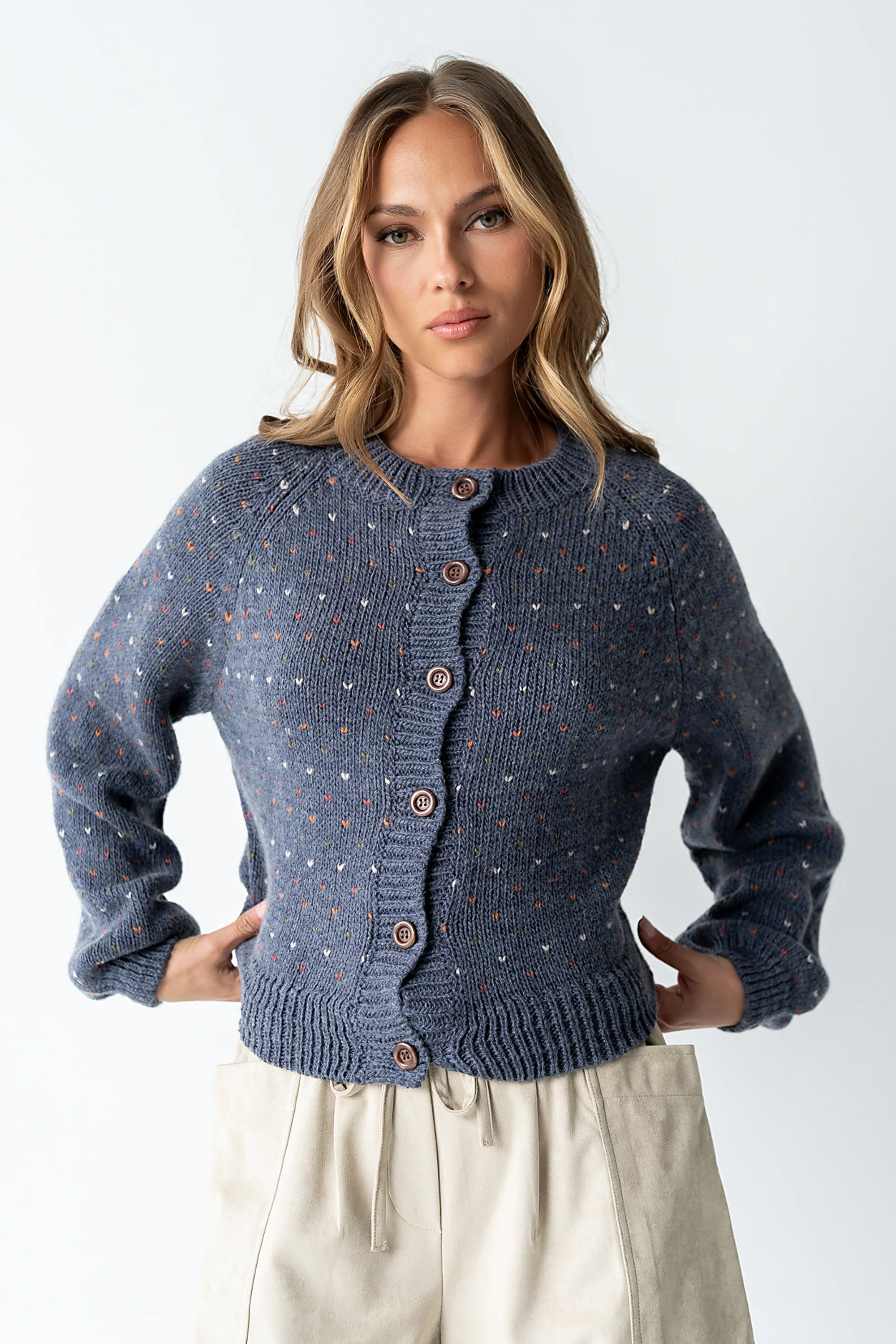Sophie Knit Cardigan in Navy - FINAL SALE - Image 3