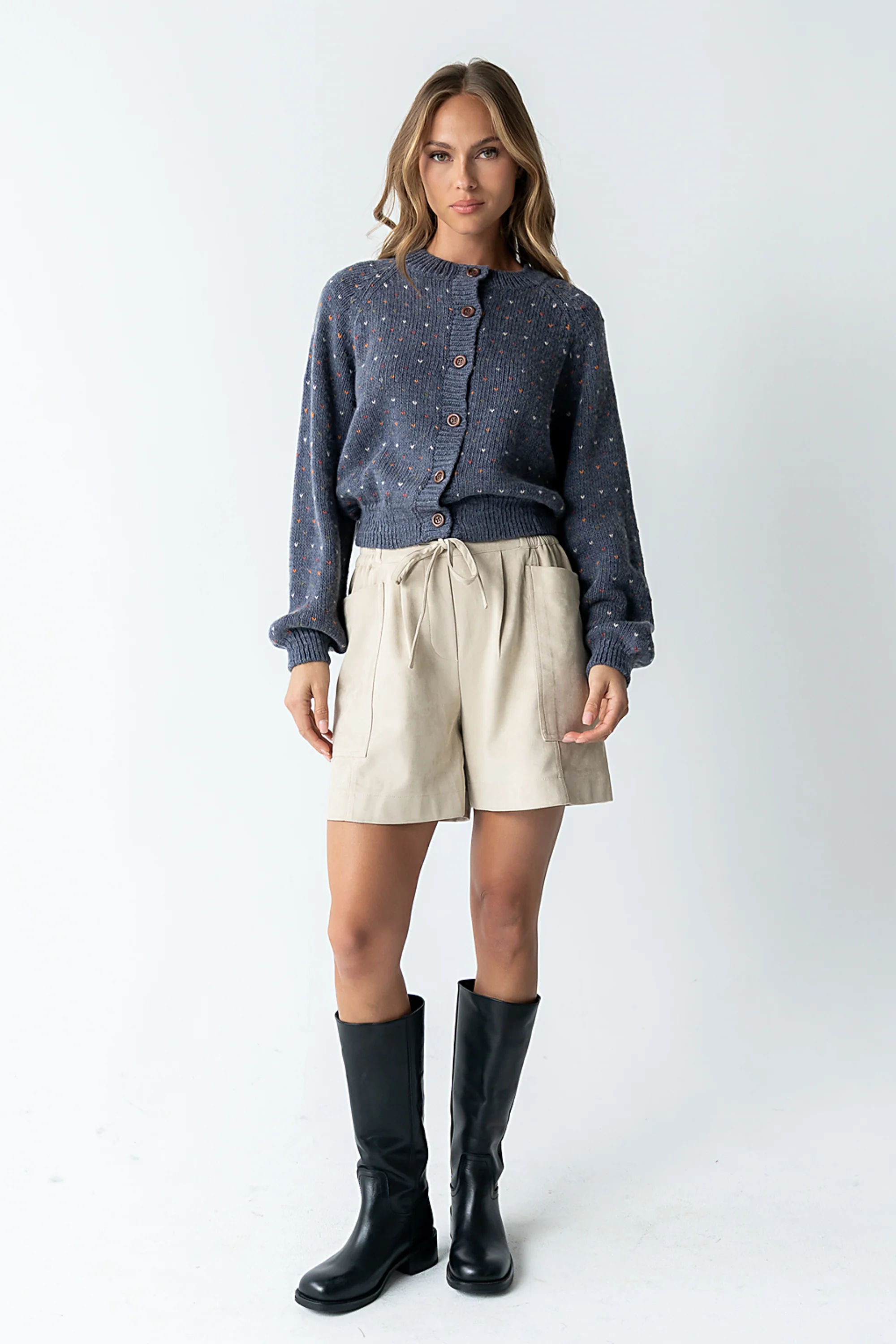 Sophie Knit Cardigan in Navy - FINAL SALE - Image 4