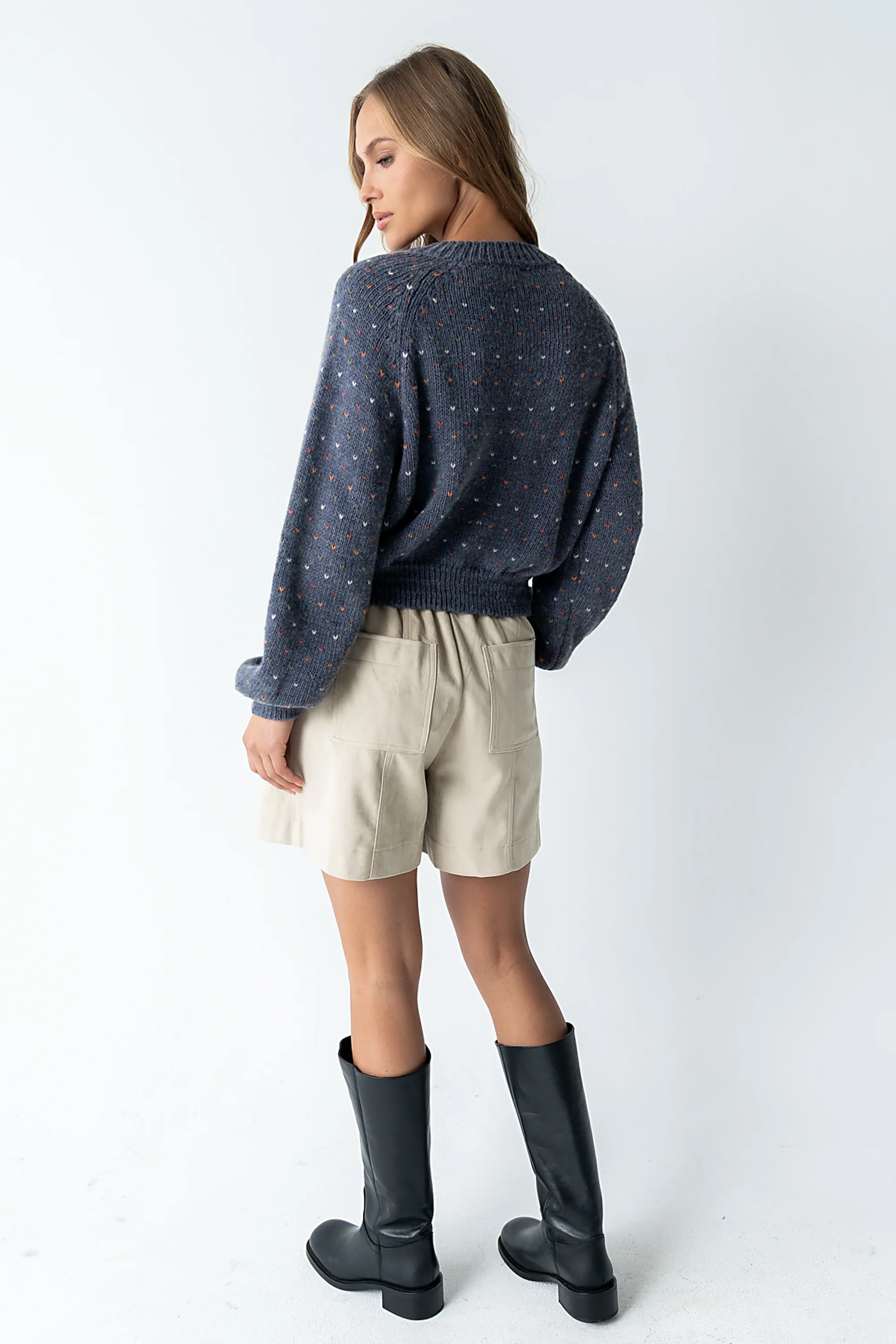 Sophie Knit Cardigan in Navy - FINAL SALE - Image 5