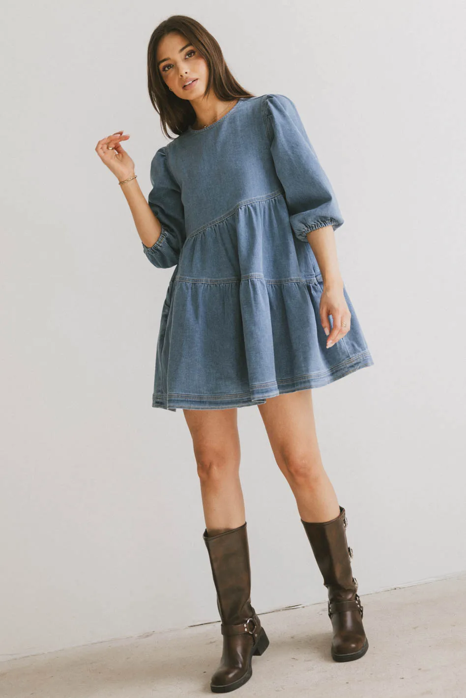 Sorrel Denim Mini Dress - FINAL SALE - Image 5