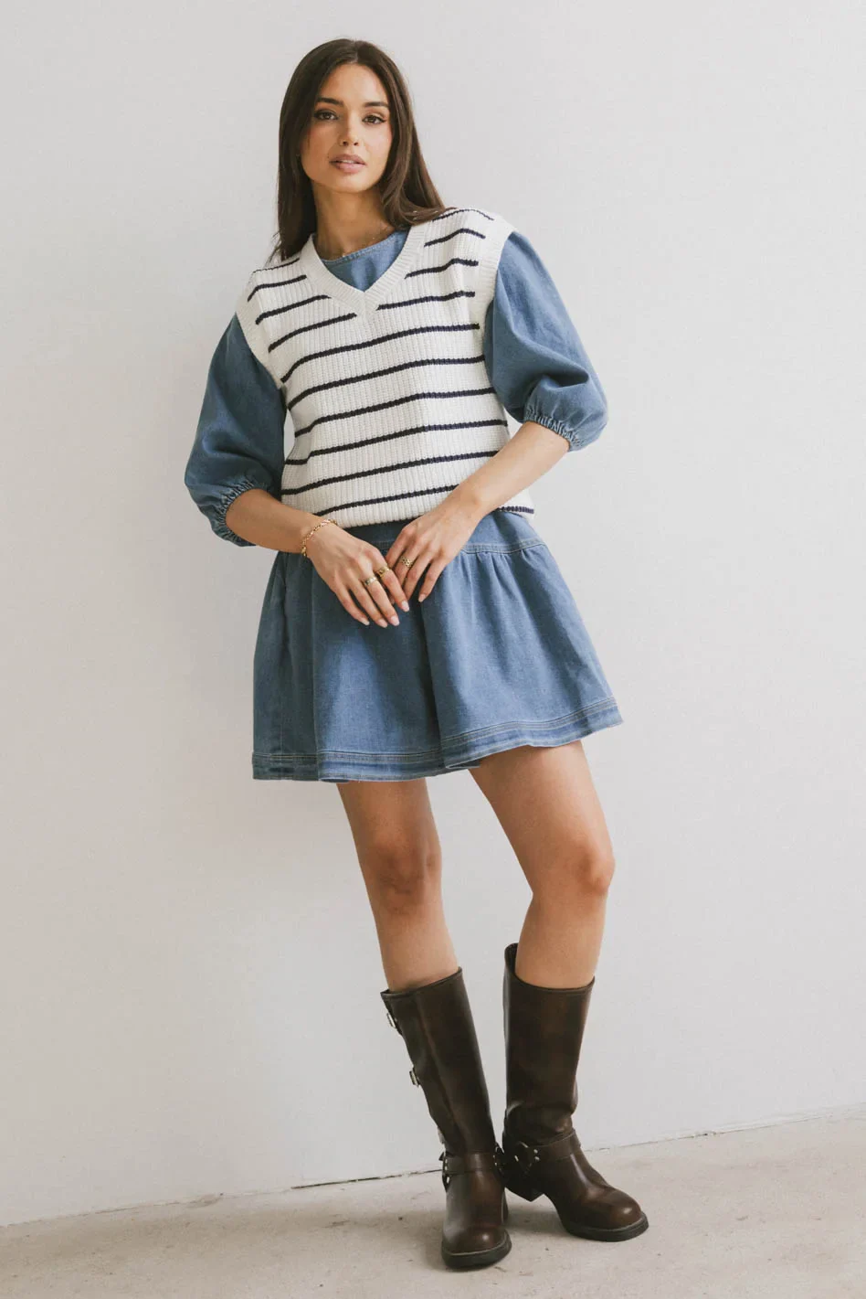 Sorrel Denim Mini Dress - FINAL SALE - Image 7