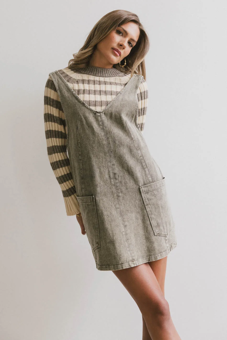 Soskia Denim Mini Dress - FINAL SALE - Image 3