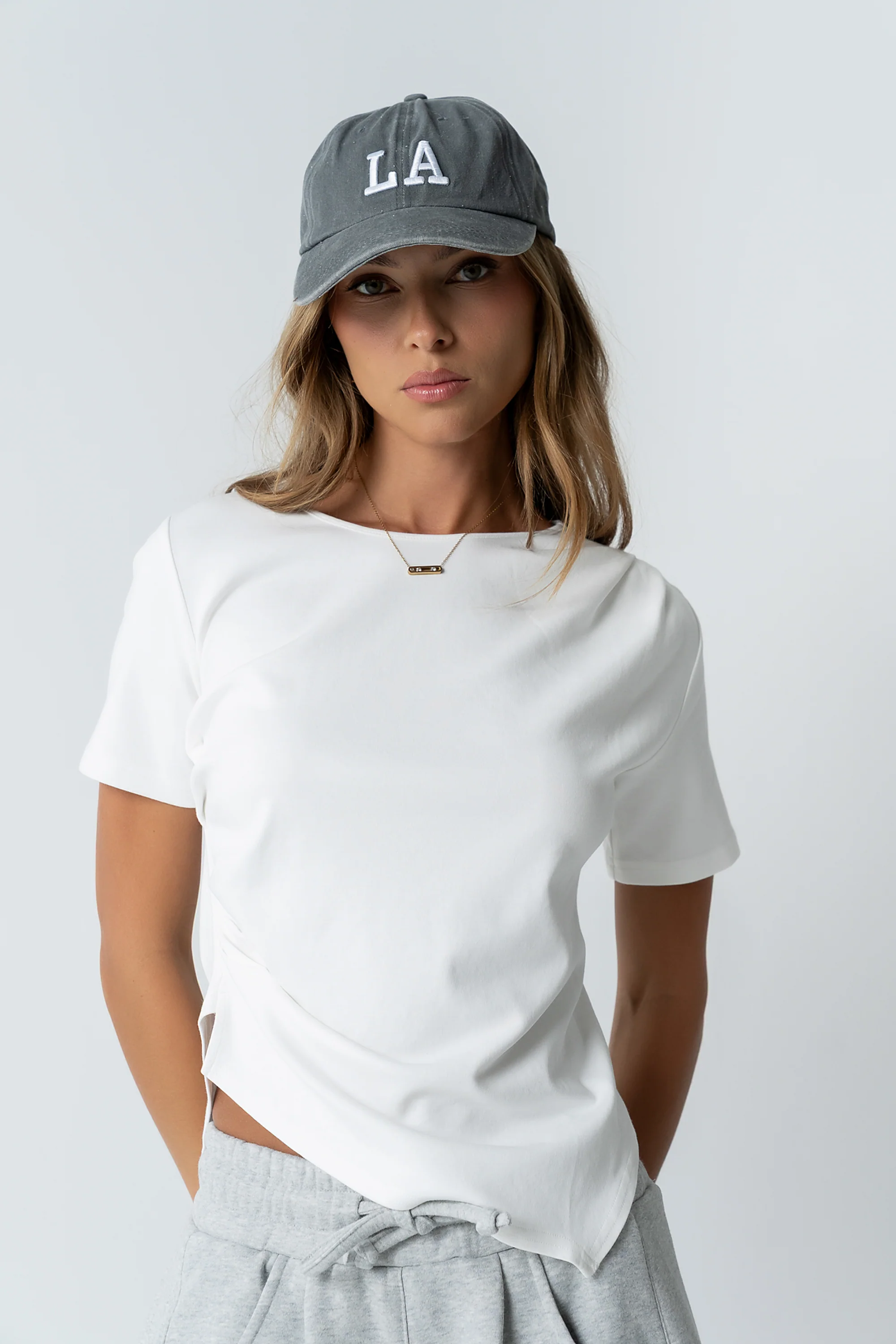 Stan Ruched Top in White - FINAL SALE - Image 4