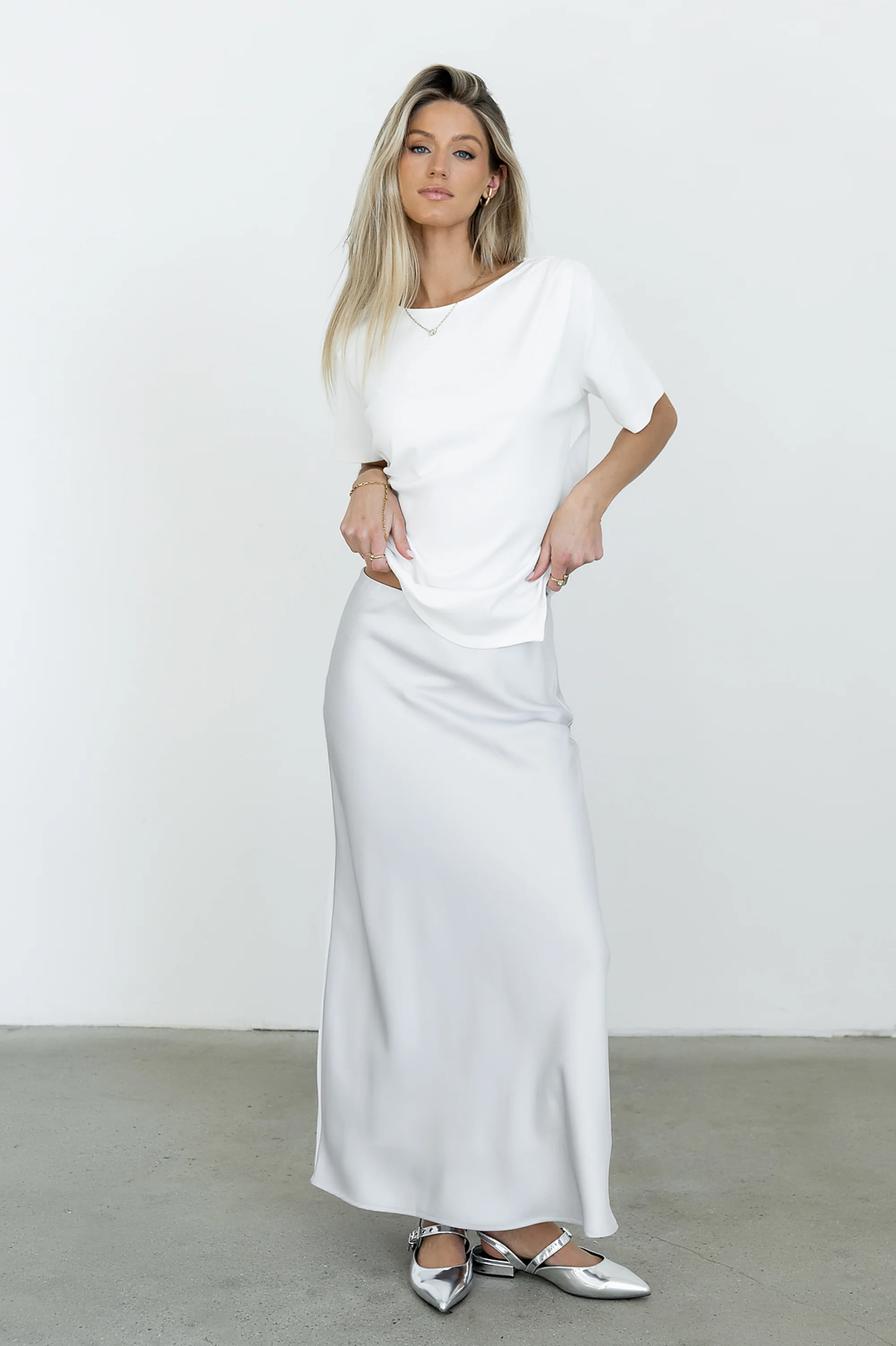 Stan Ruched Top in White - FINAL SALE - Image 5