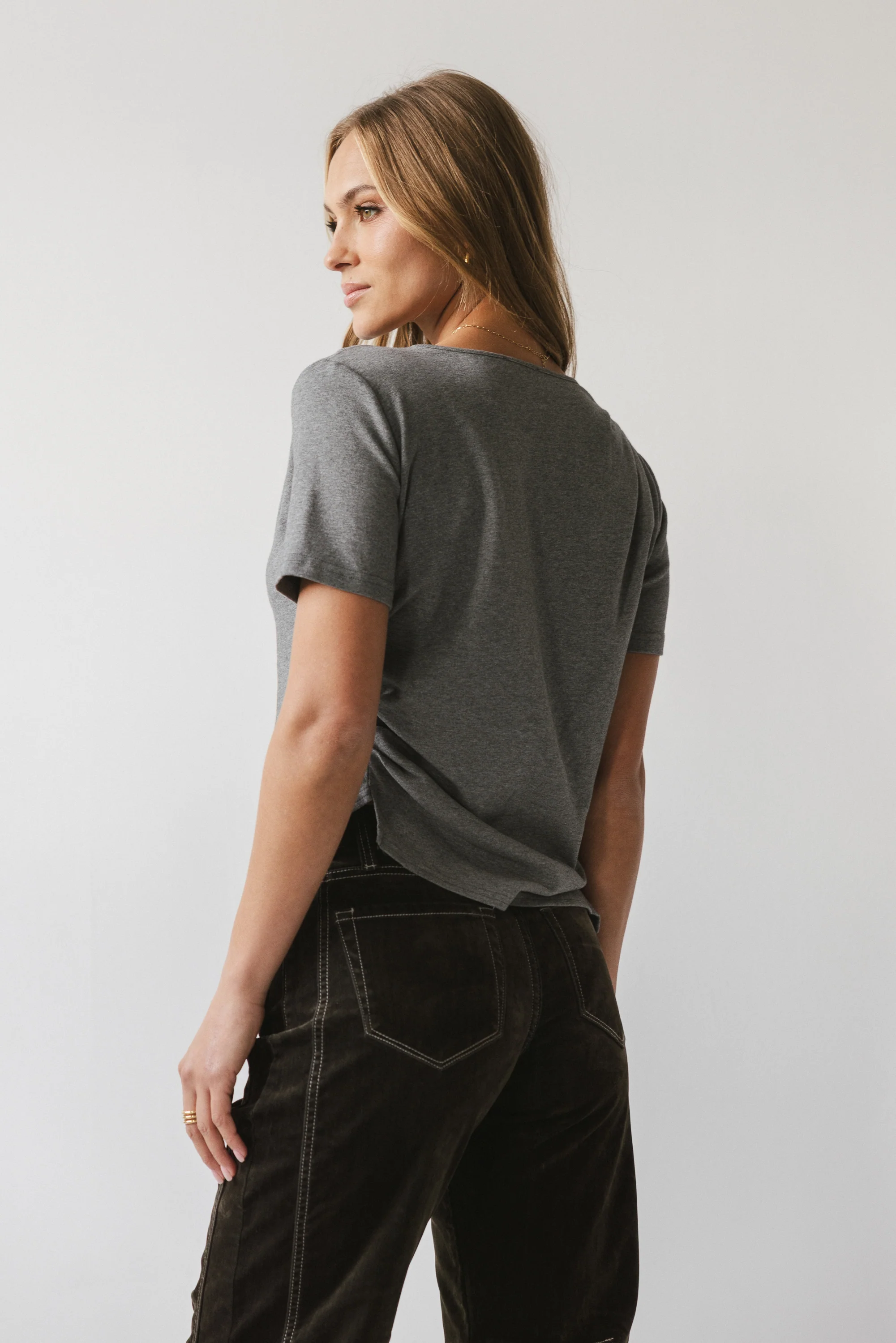 Stan Ruched Top in Grey - FINAL SALE - Image 3