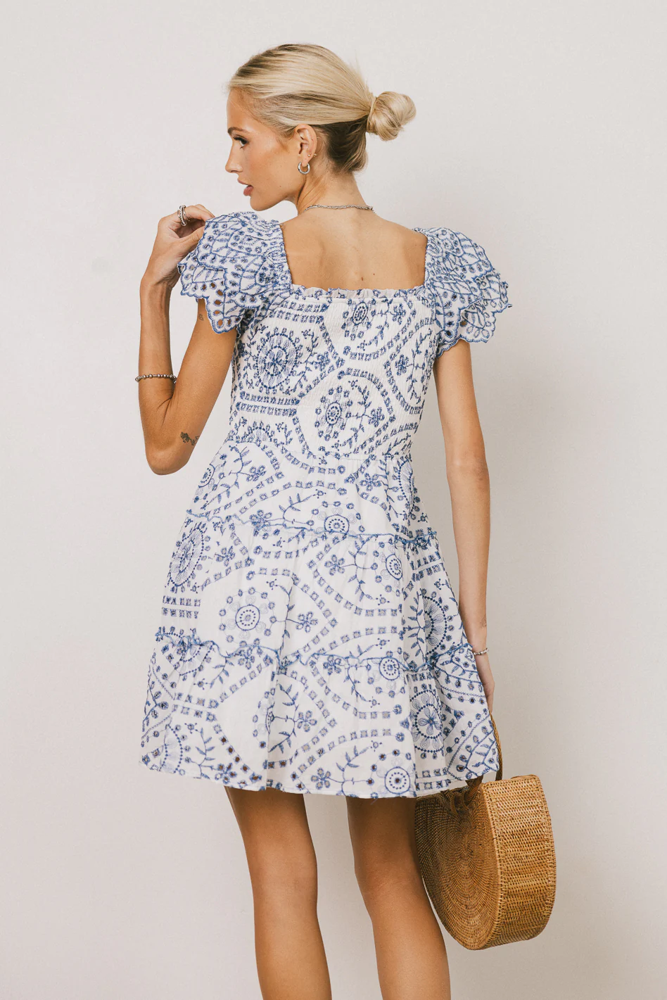 Stella Embroidered Mini Dress - FINAL SALE - Image 5