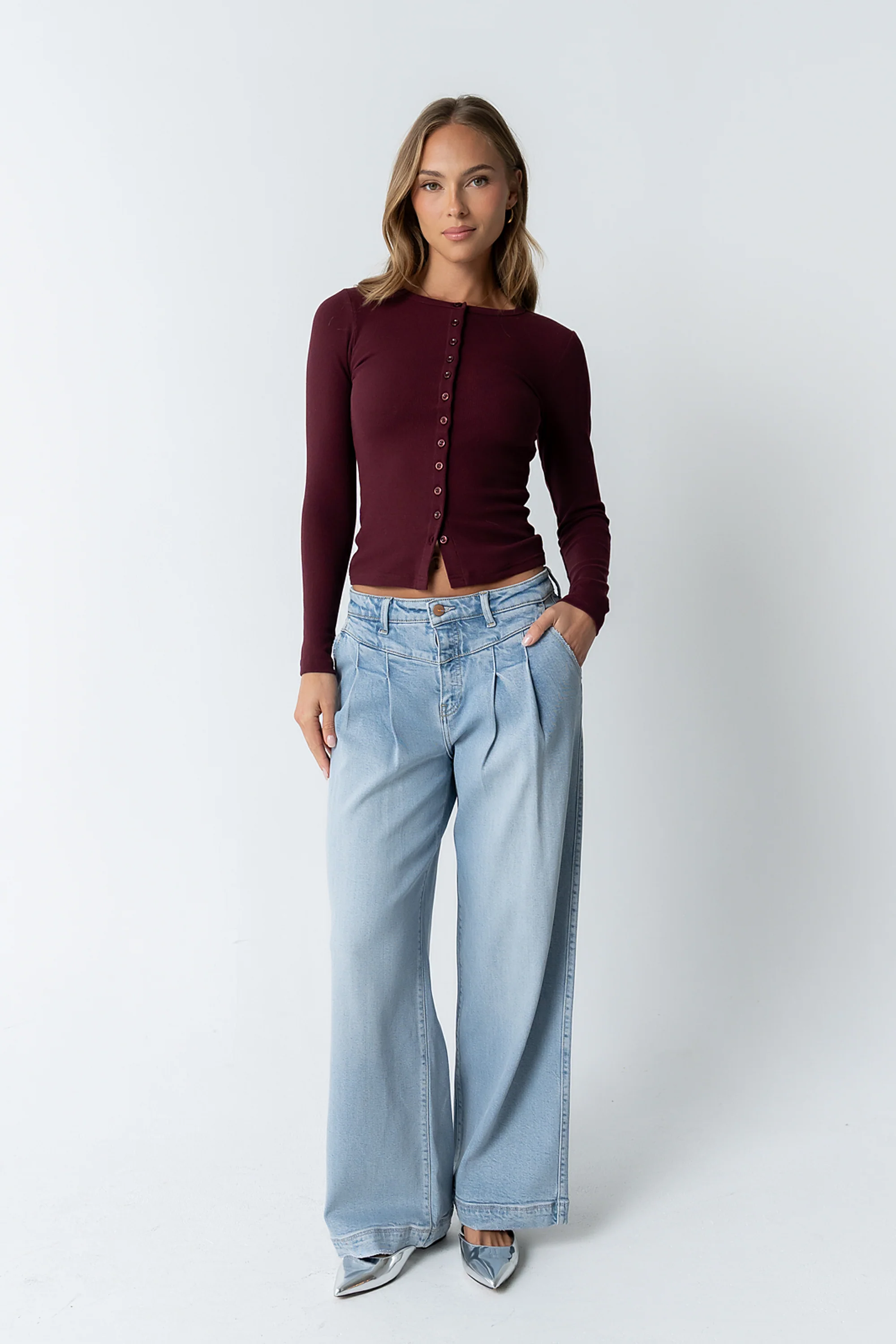 Stella Pleated Baggy Jeans - FINAL SALE - Image 6