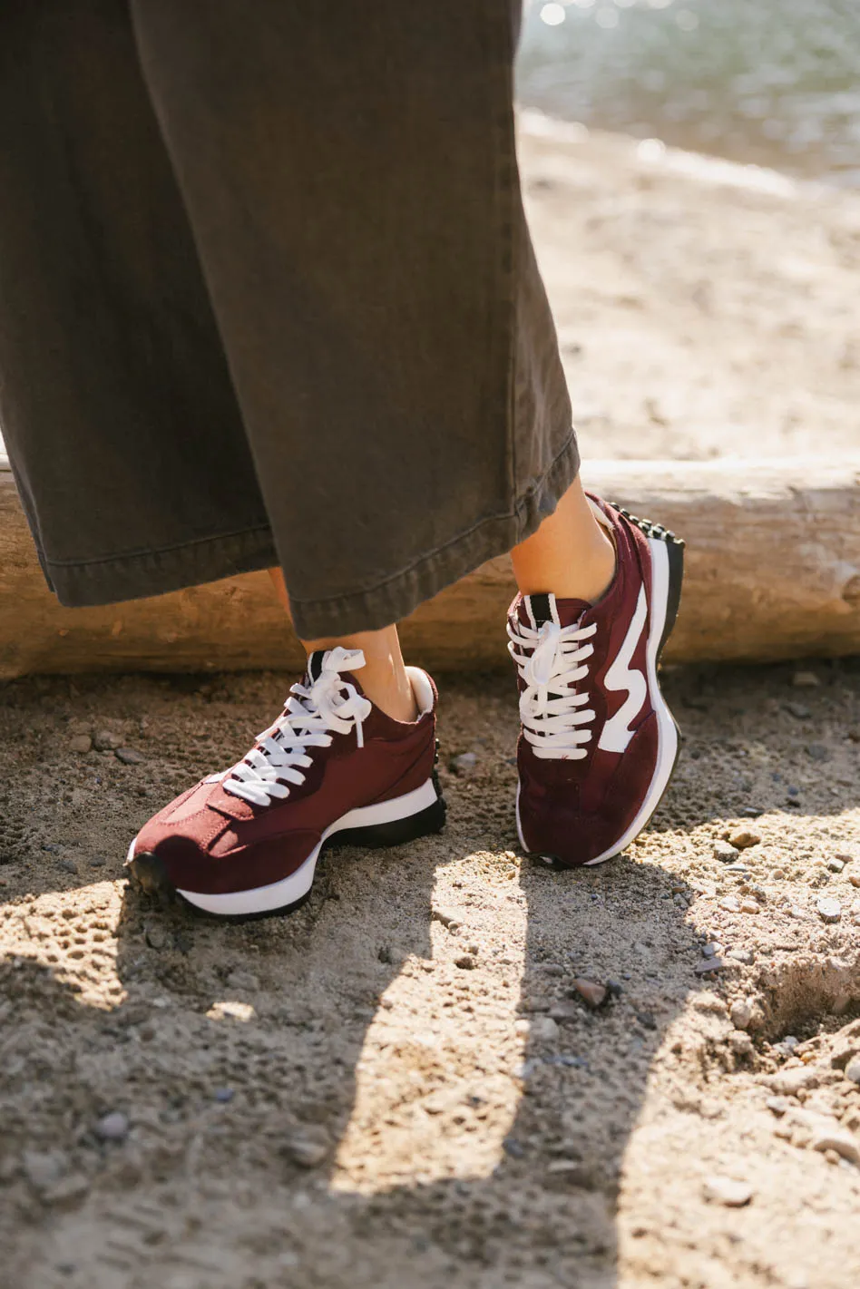 Steve Madden Campo Sneakers in Burgundy - FINAL SALE - Image 2
