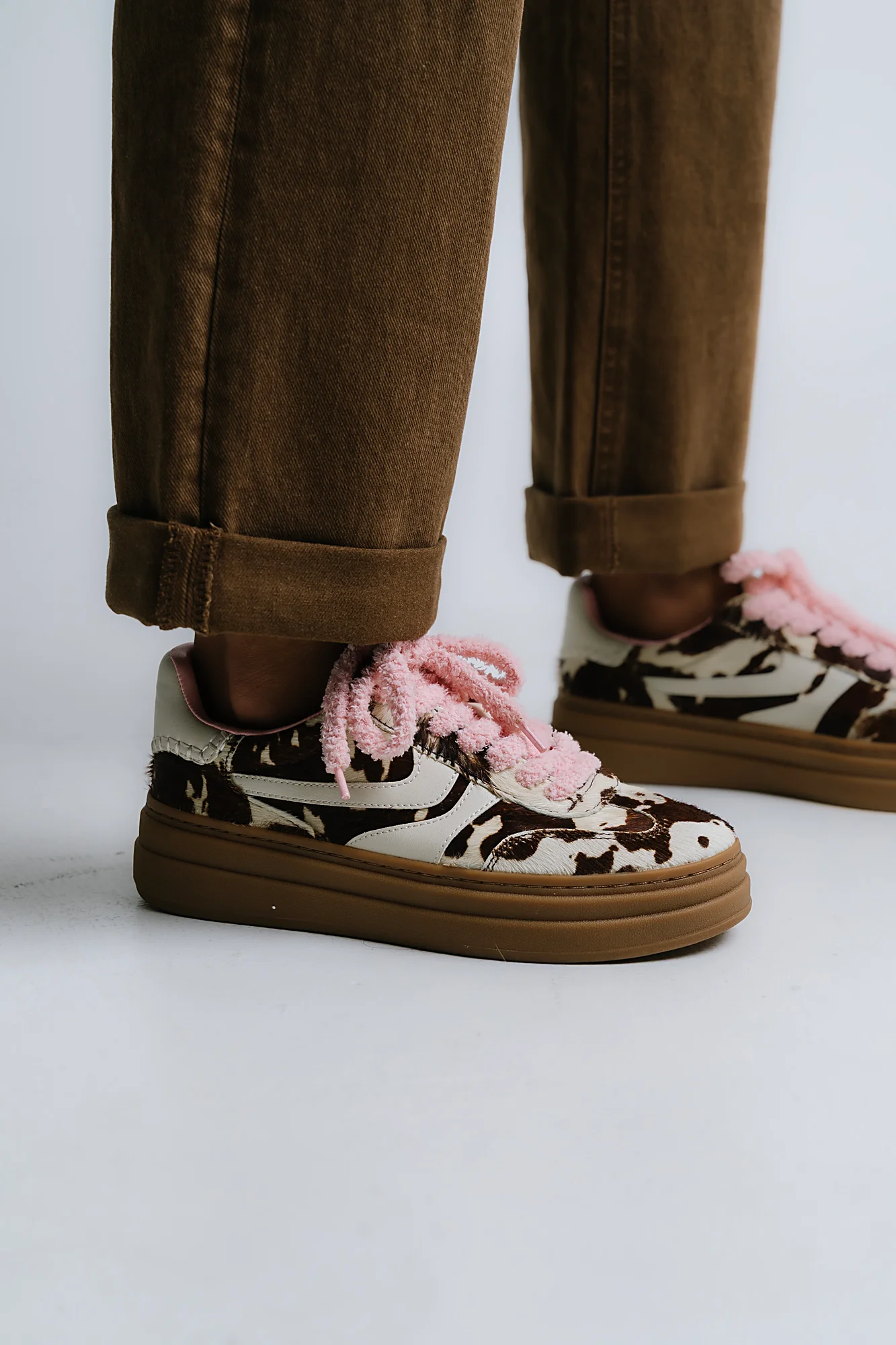 Steve Madden Dodge Sneaker in Cow Print - FINAL SALE - Image 3