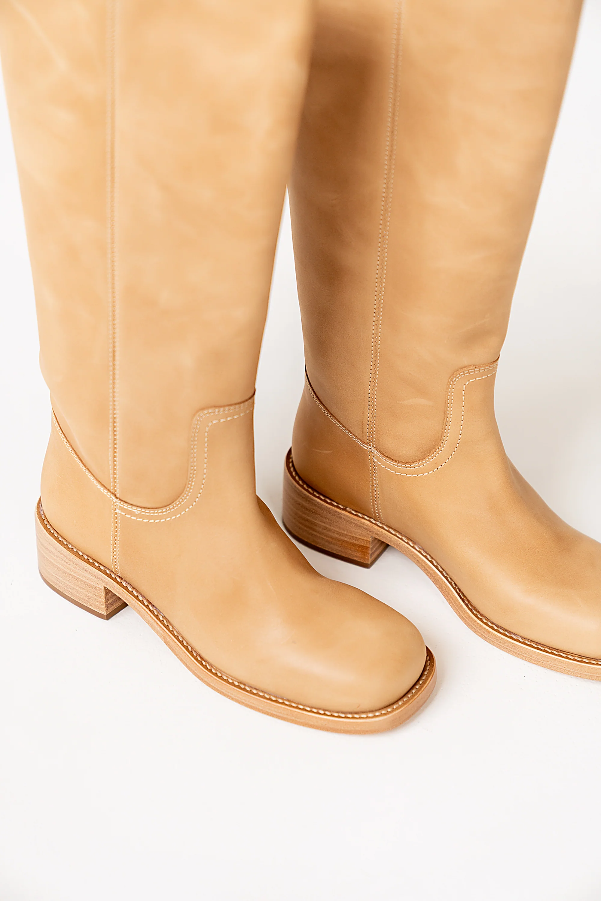 Steve Madden Riggs Tall Boots in Tan - Image 5