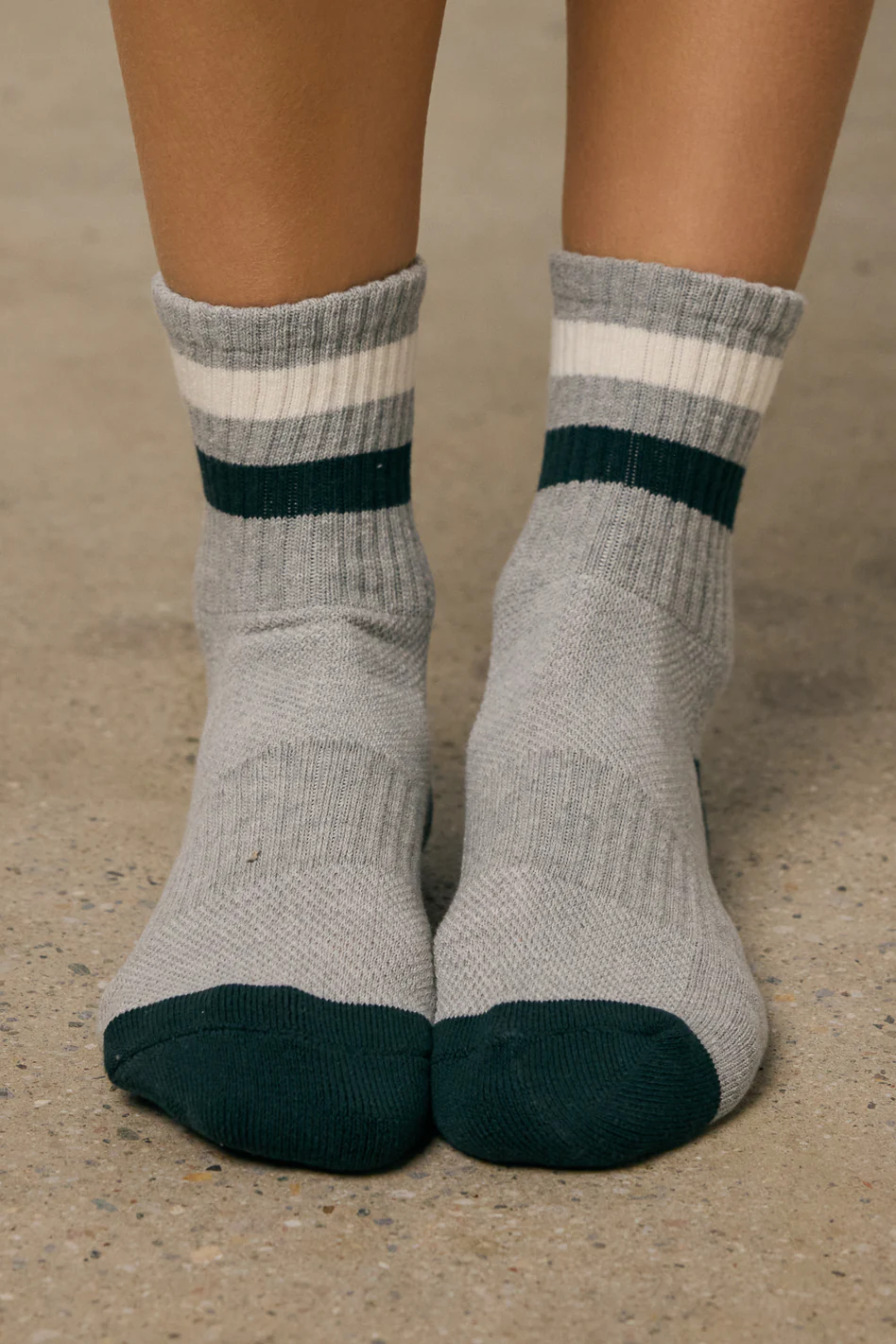 Striped Knit Socks in Grey - Image 2