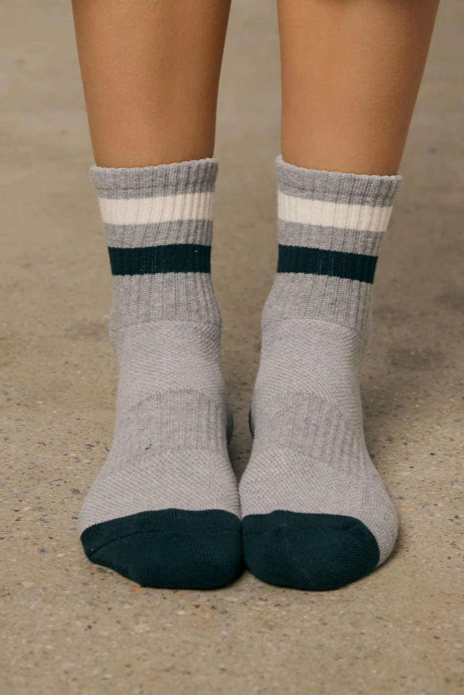 Striped Knit Socks in Grey - Image 4