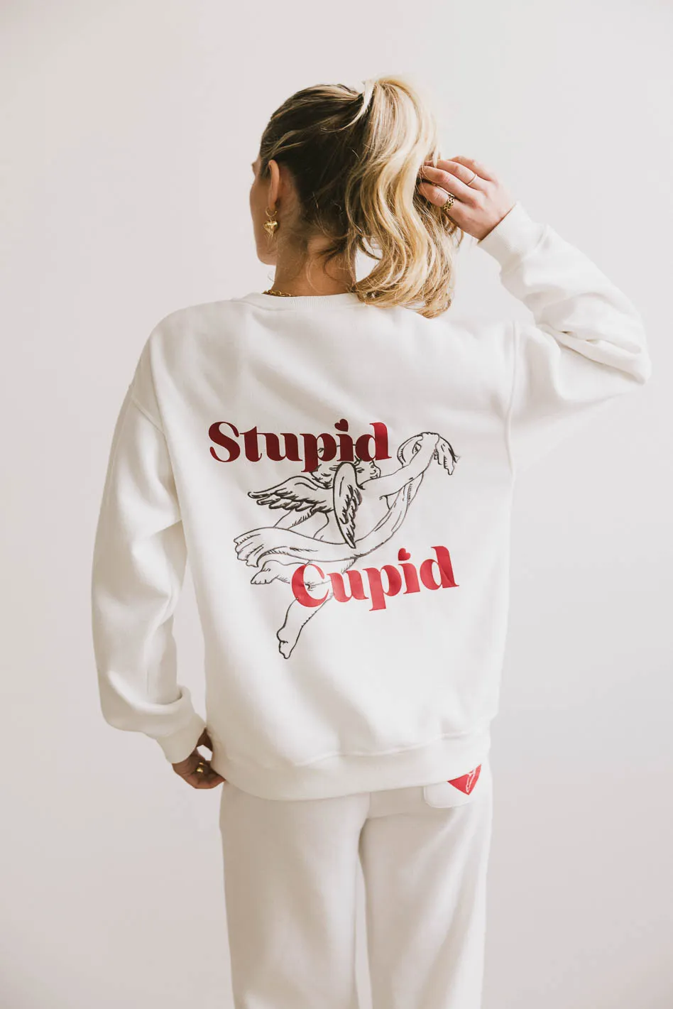Stupid Cupid Crew Neck Sweater - FINAL SALE - Image 4