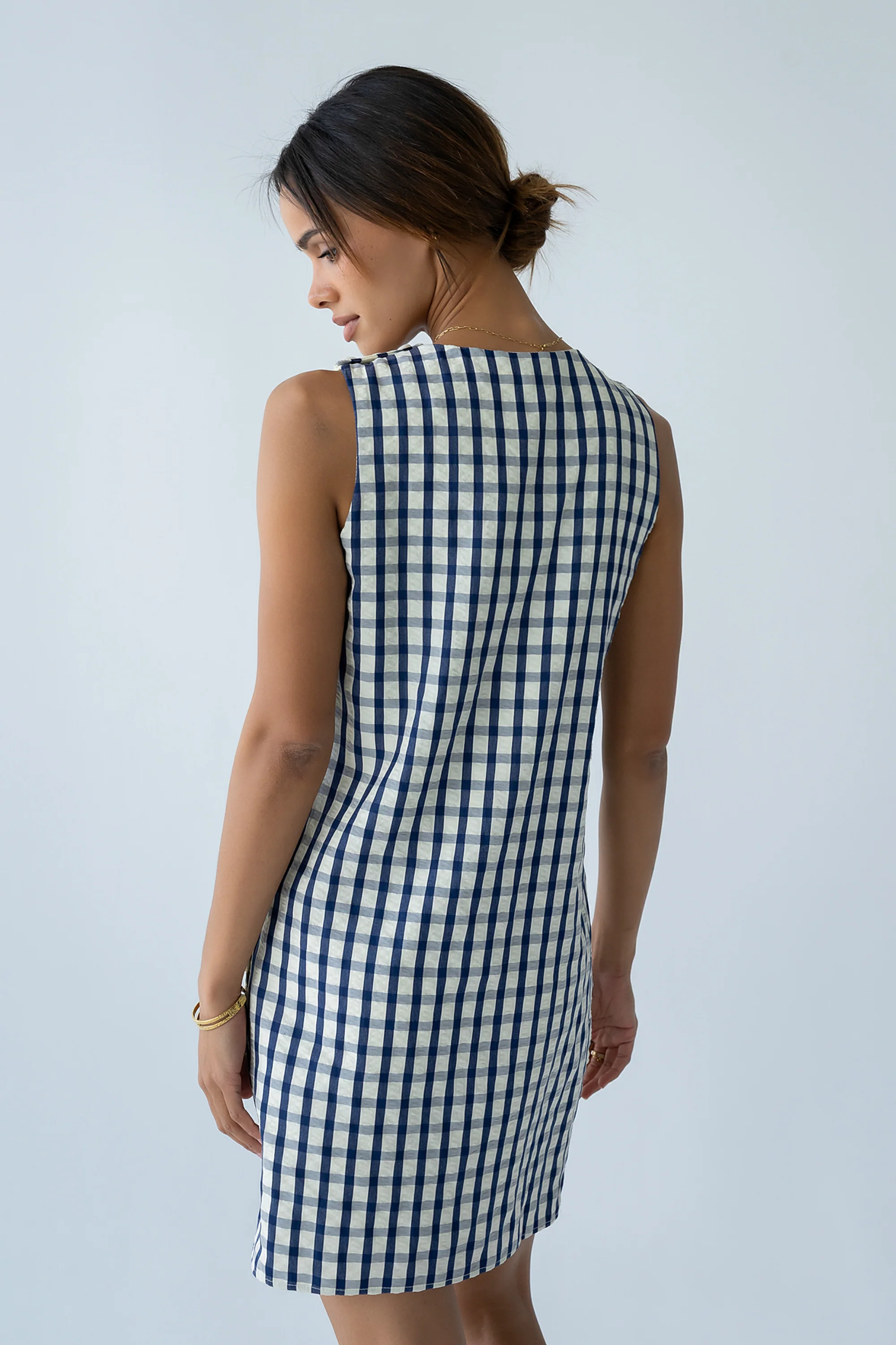 Sue Gingham Mini Dress - Image 3