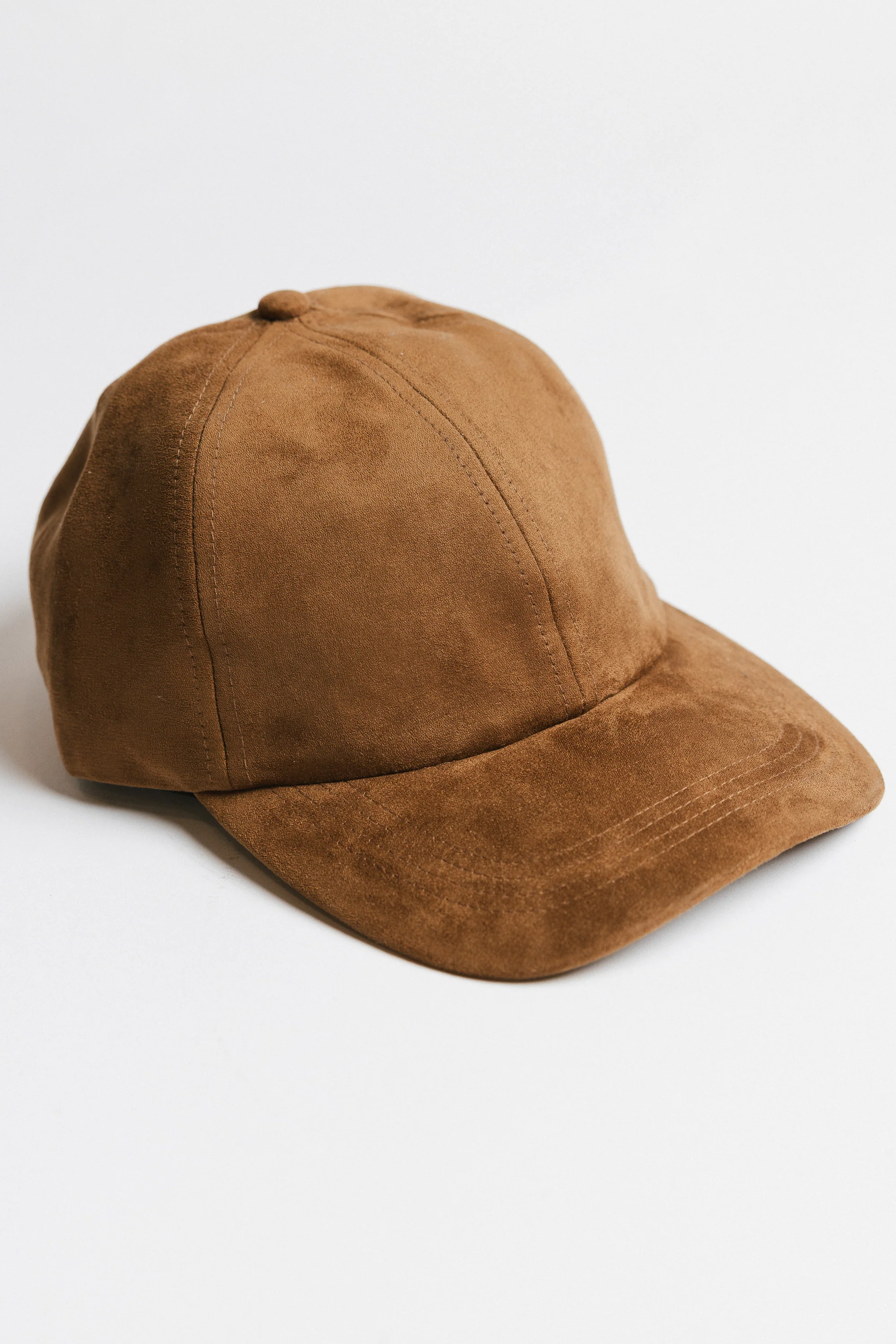 Suede Baseball Cap in Cognac - FINAL SALE - Image 2