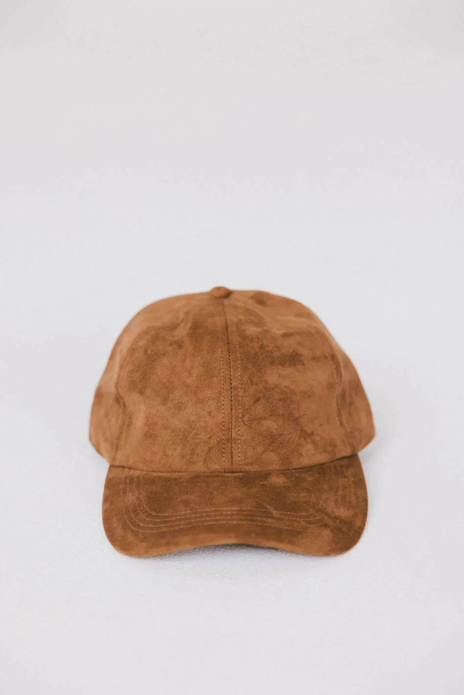 Suede Baseball Cap in Cognac - FINAL SALE - Image 6