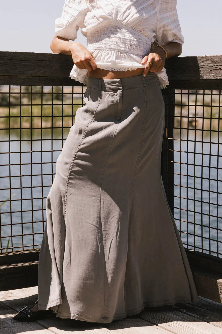 Sunny Maxi Skirt in Grey - FINAL SALE - Image 2