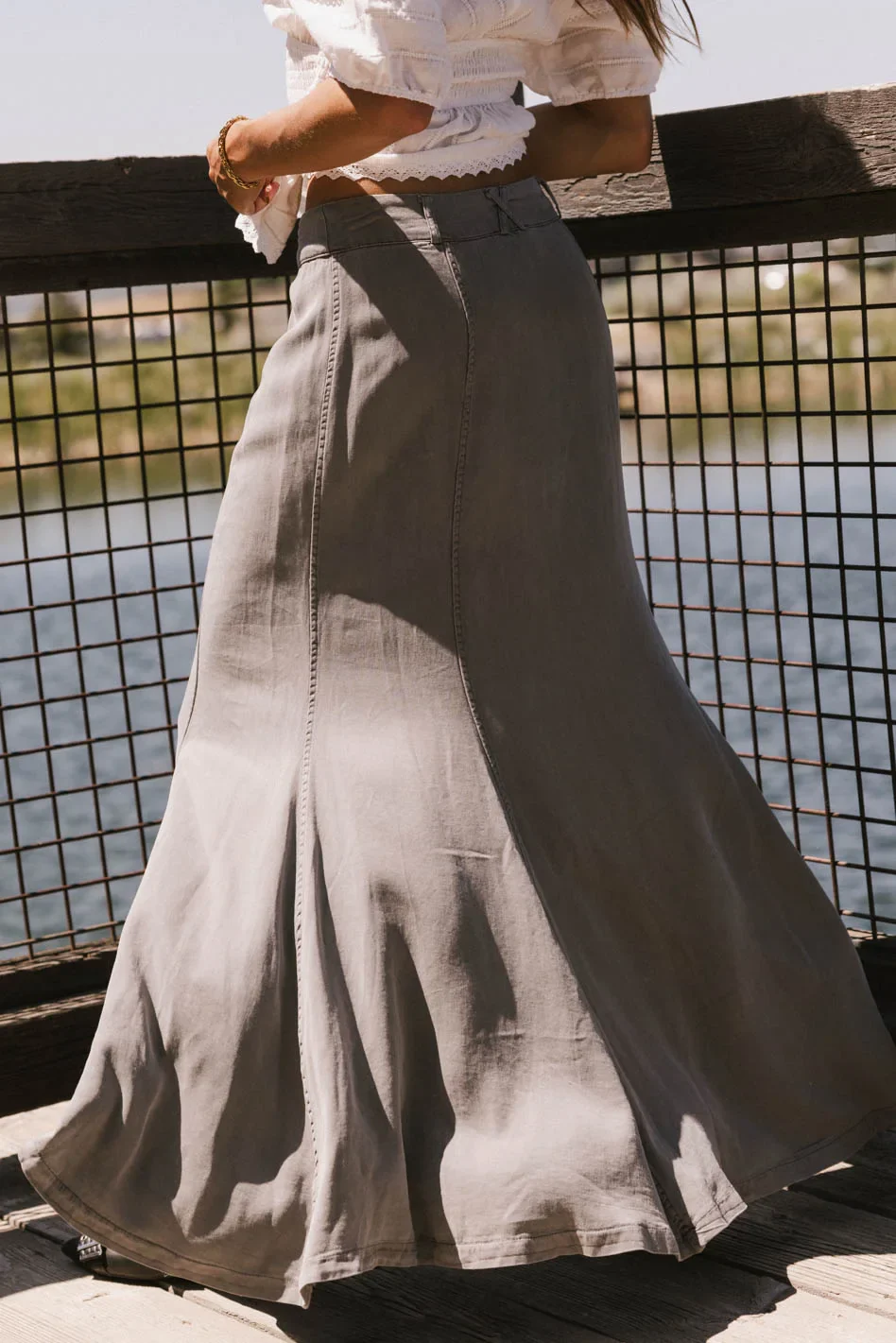 Sunny Maxi Skirt in Grey - FINAL SALE - Image 4