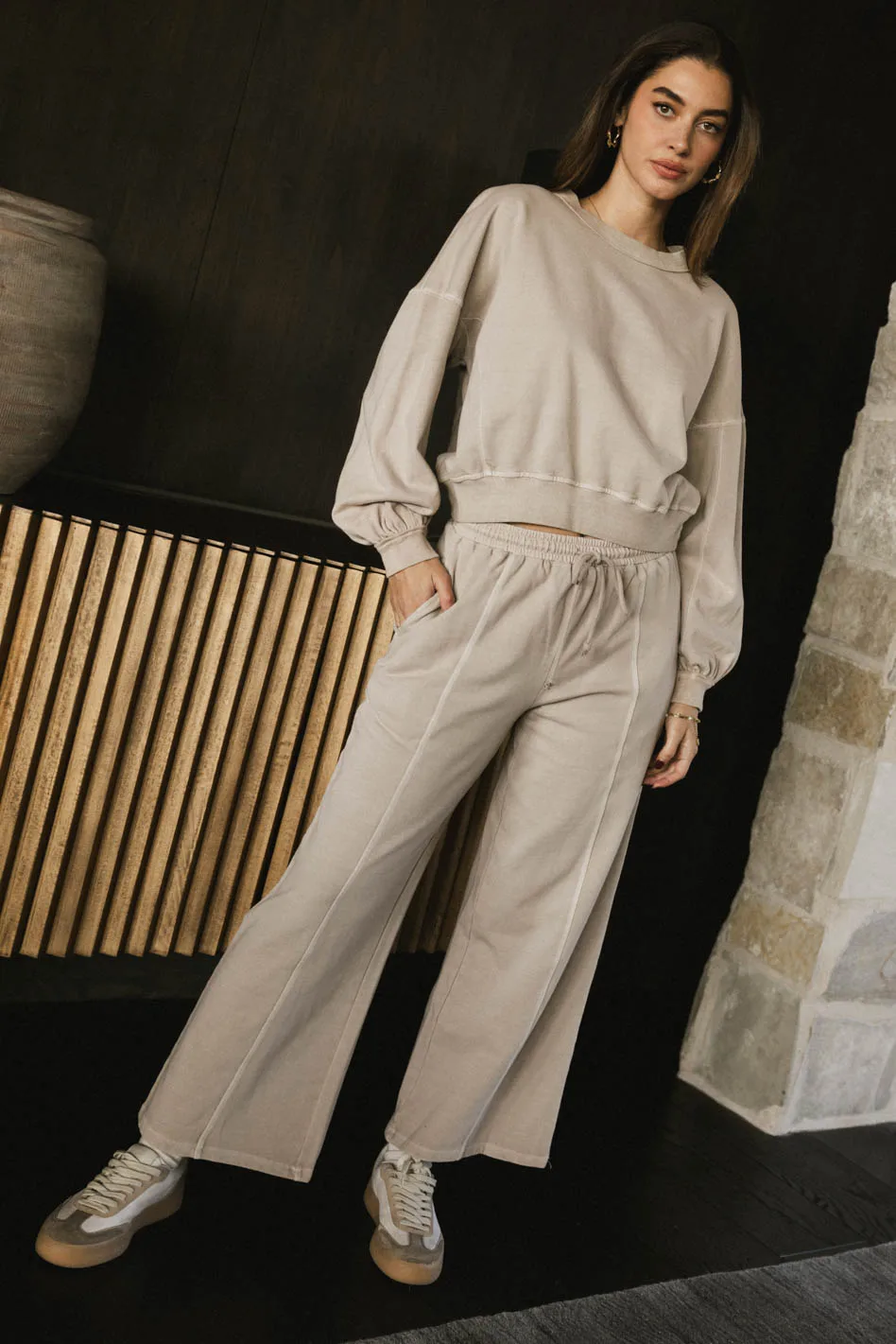 Sutton Sweatpants in Bone - FINAL SALE - Image 3