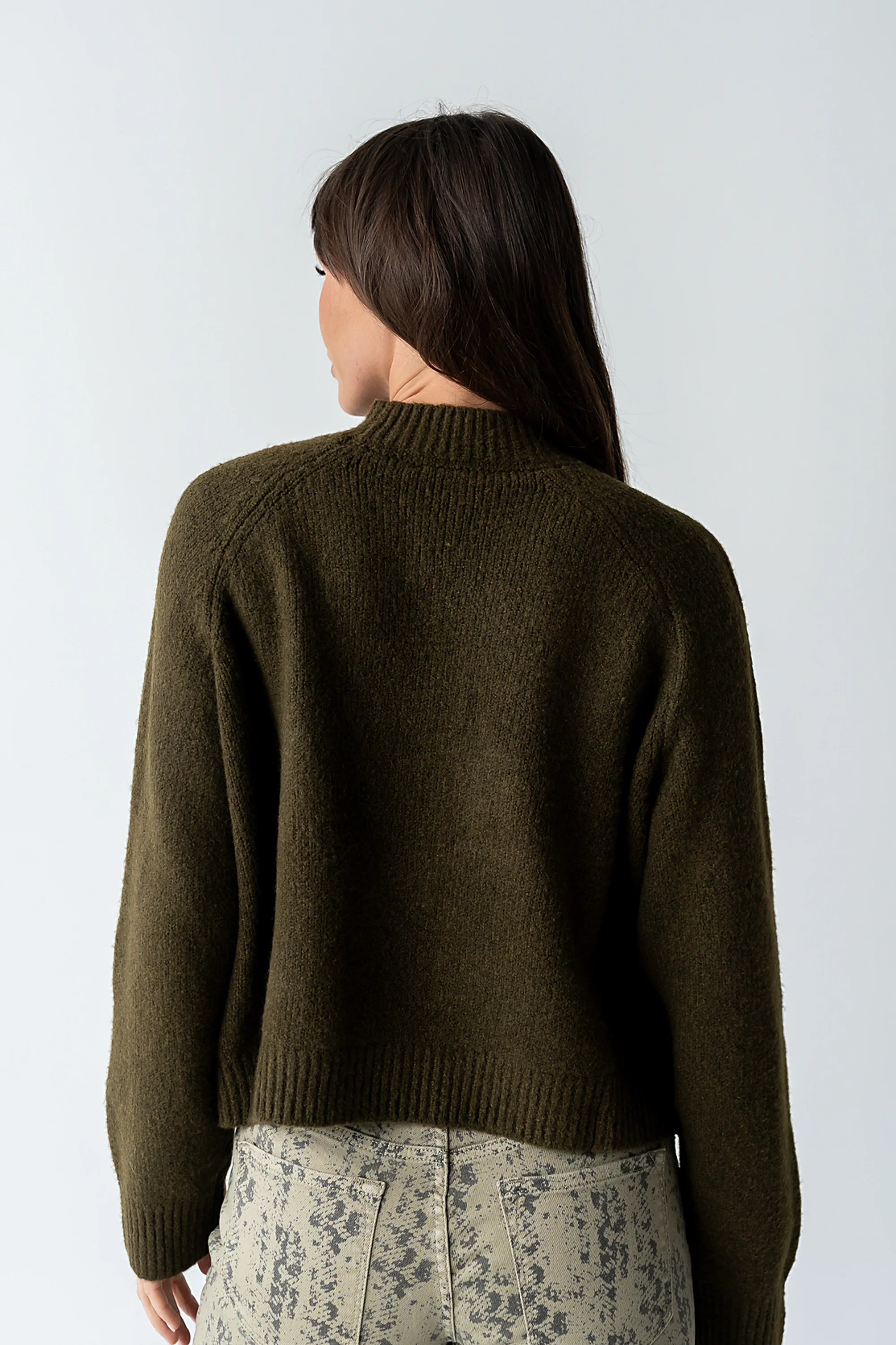 Suzie Graphic Sweater in Olive - FINAL SALE - Image 3
