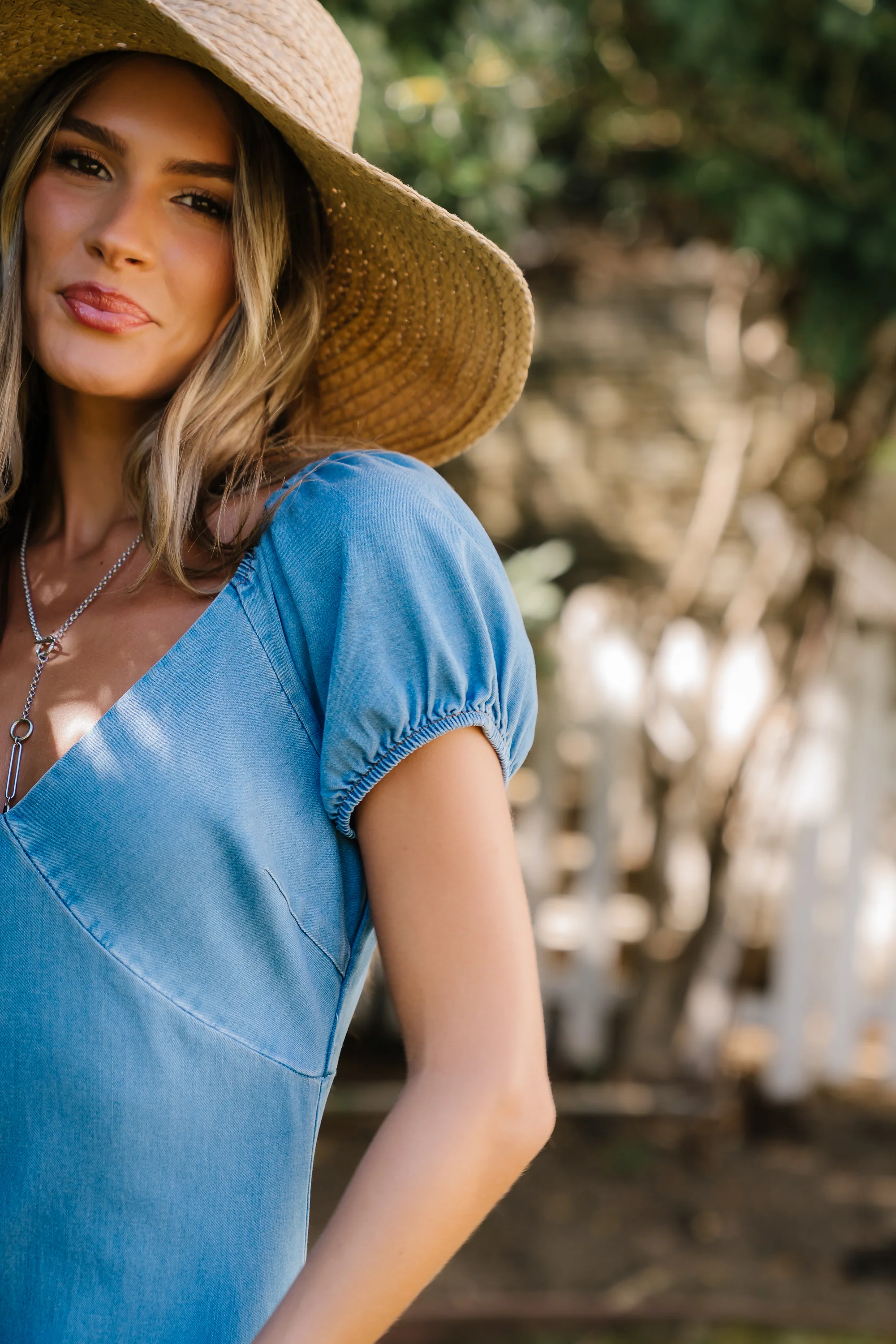 Sylvia Denim Maxi Dress - Image 7