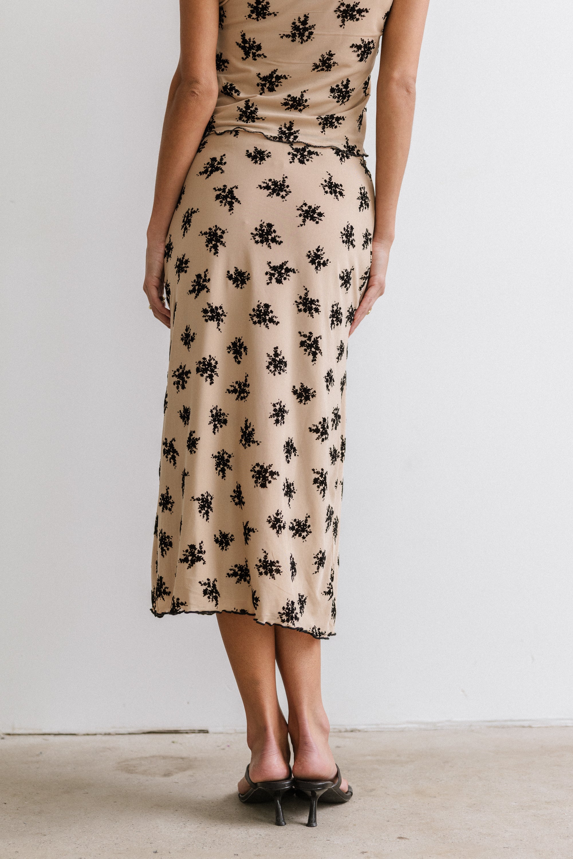 Tabitha Floral Mesh Midi Skirt - FINAL SALE - Image 2