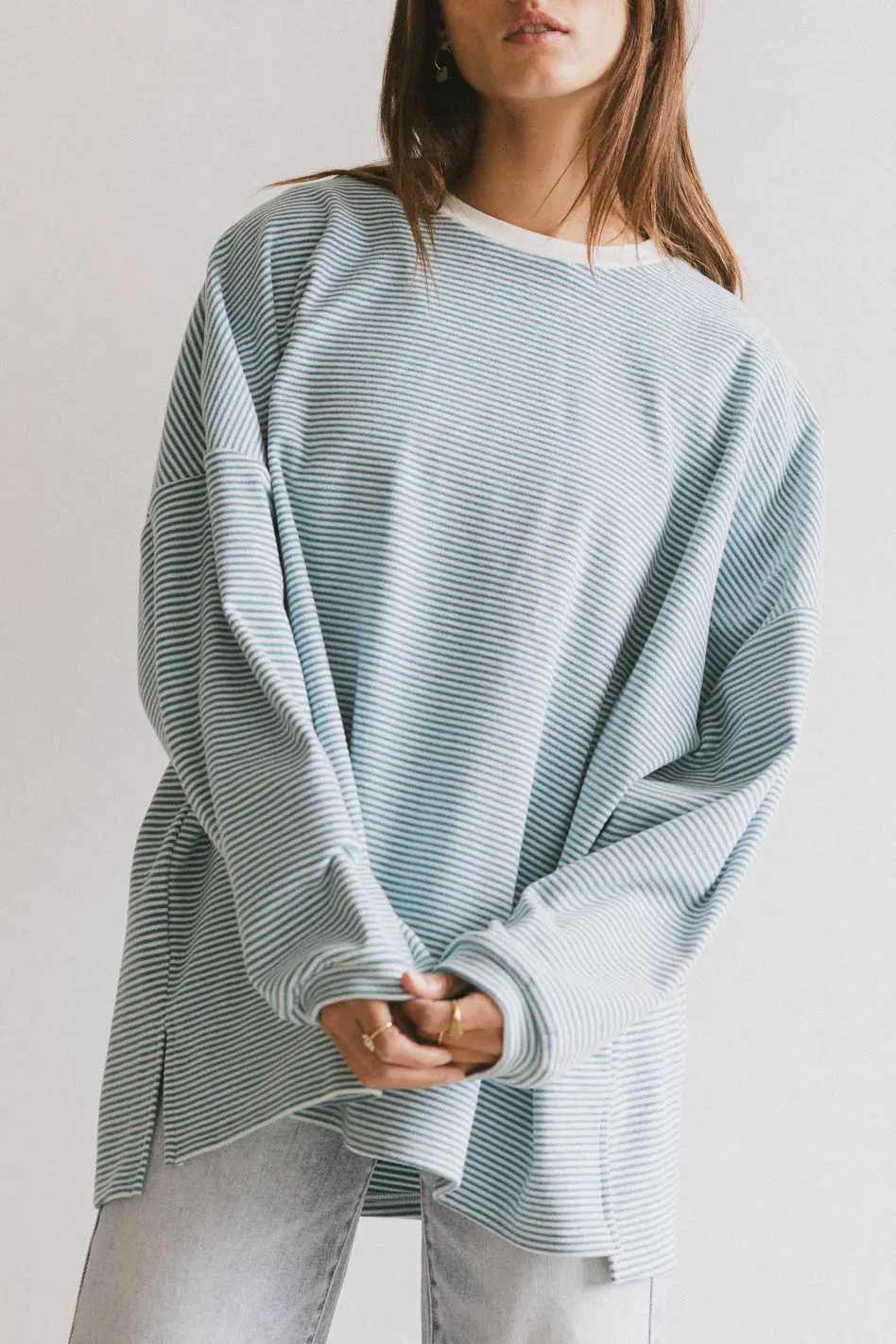 Tadlee Oversized Striped Top - Image 2