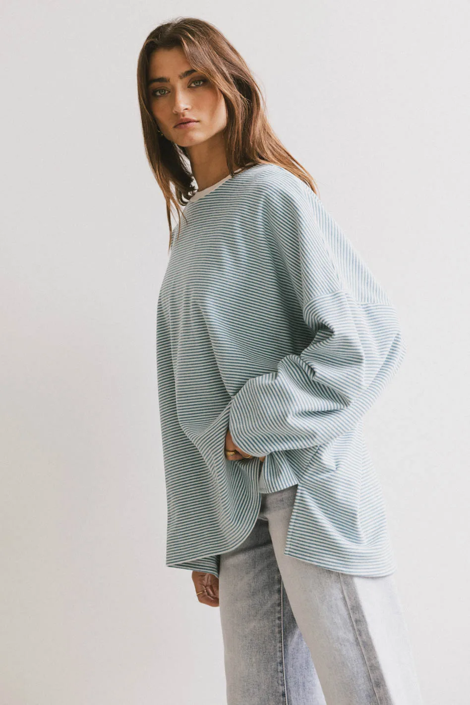 Tadlee Oversized Striped Top - Image 3