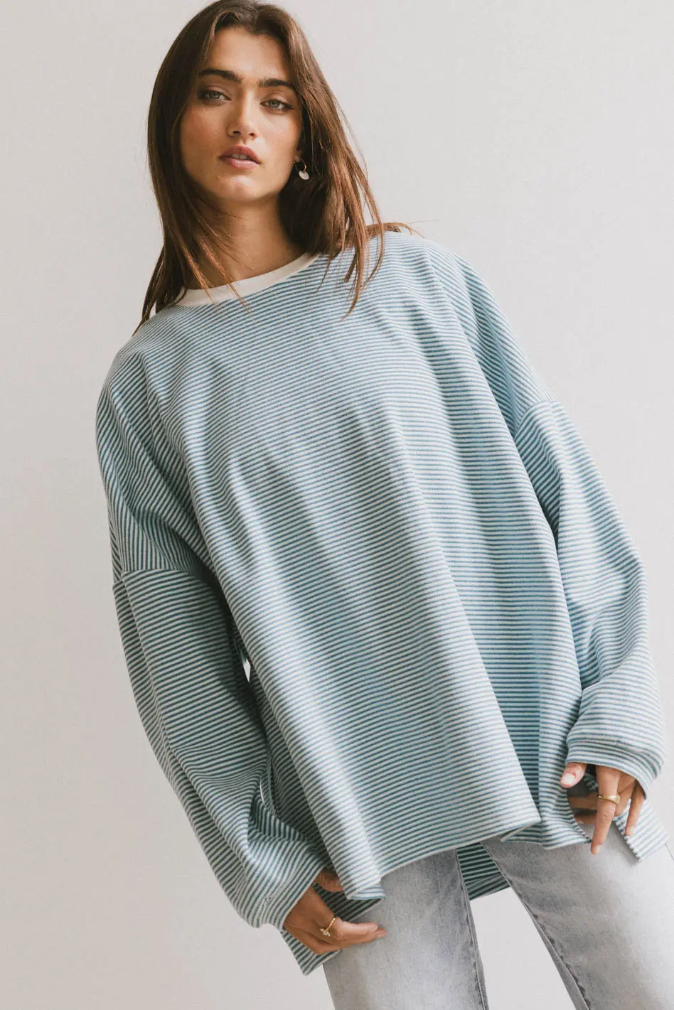 Tadlee Oversized Striped Top - Image 4