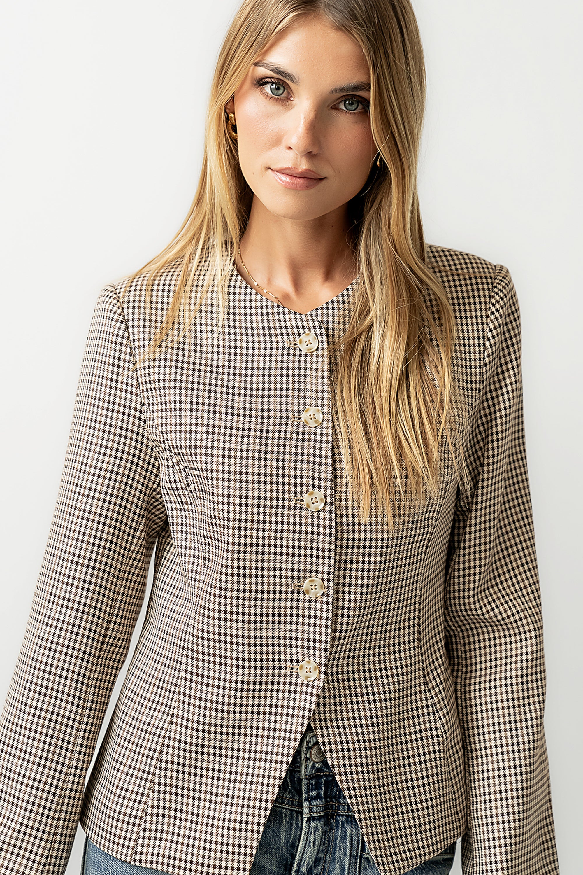 Talia Houndstooth Jacket - FINAL SALE - Image 2
