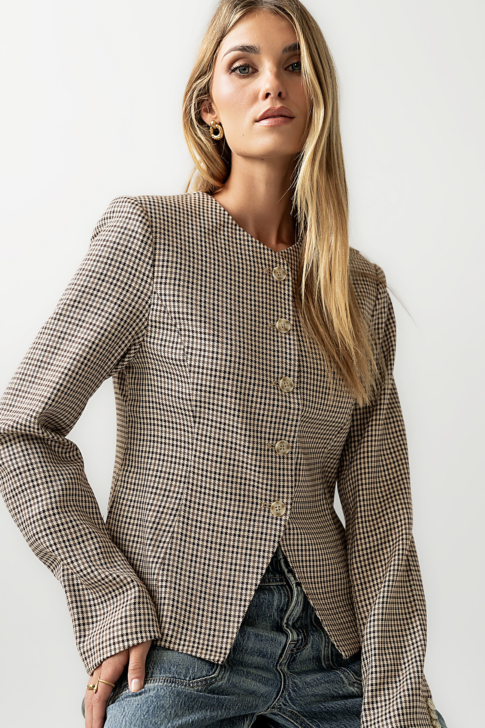 Talia Houndstooth Jacket - FINAL SALE - Image 5