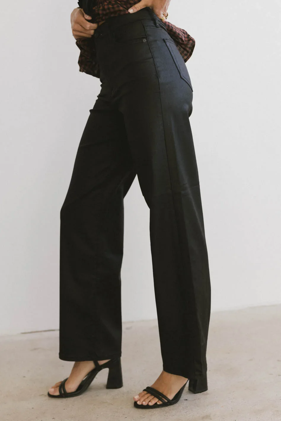 Tally Coated Wide Leg Jean - FINAL SALE - Image 4